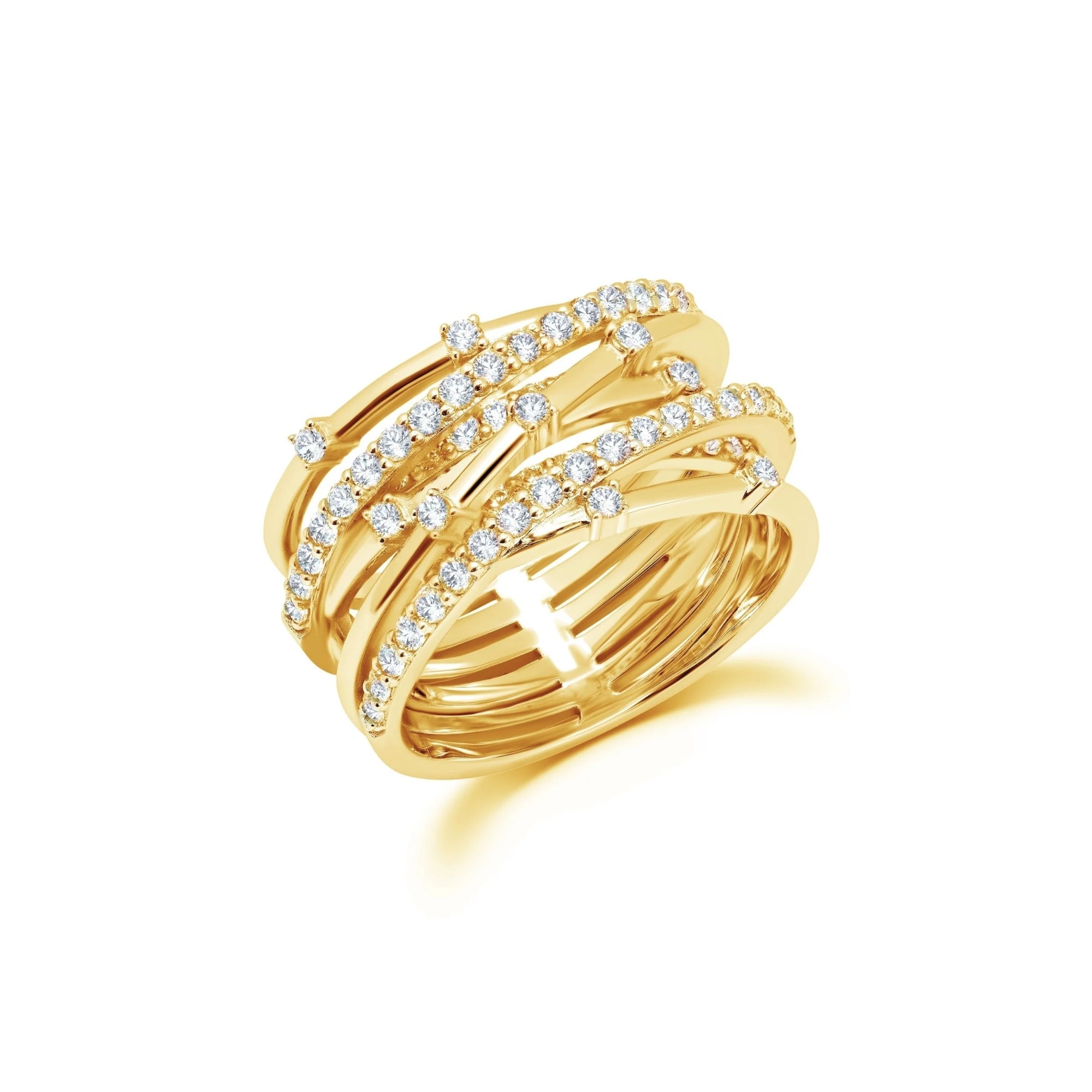 Entwined Ring Finished in Gold - CRISLU