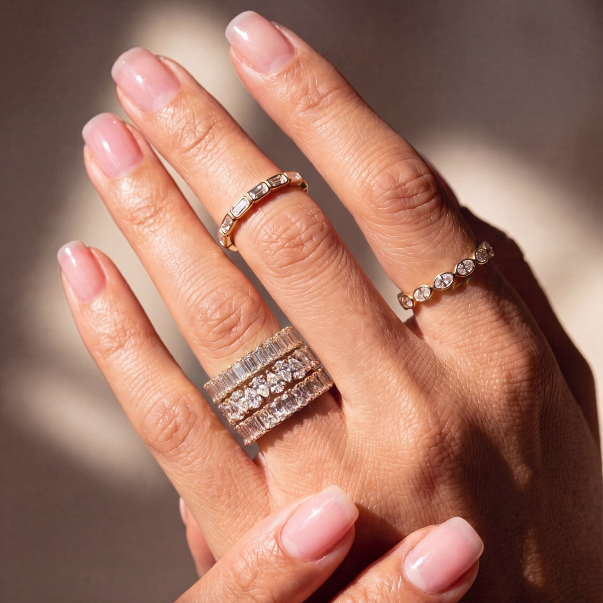 Eterna Round Bezel Eternity Band - CRISLU