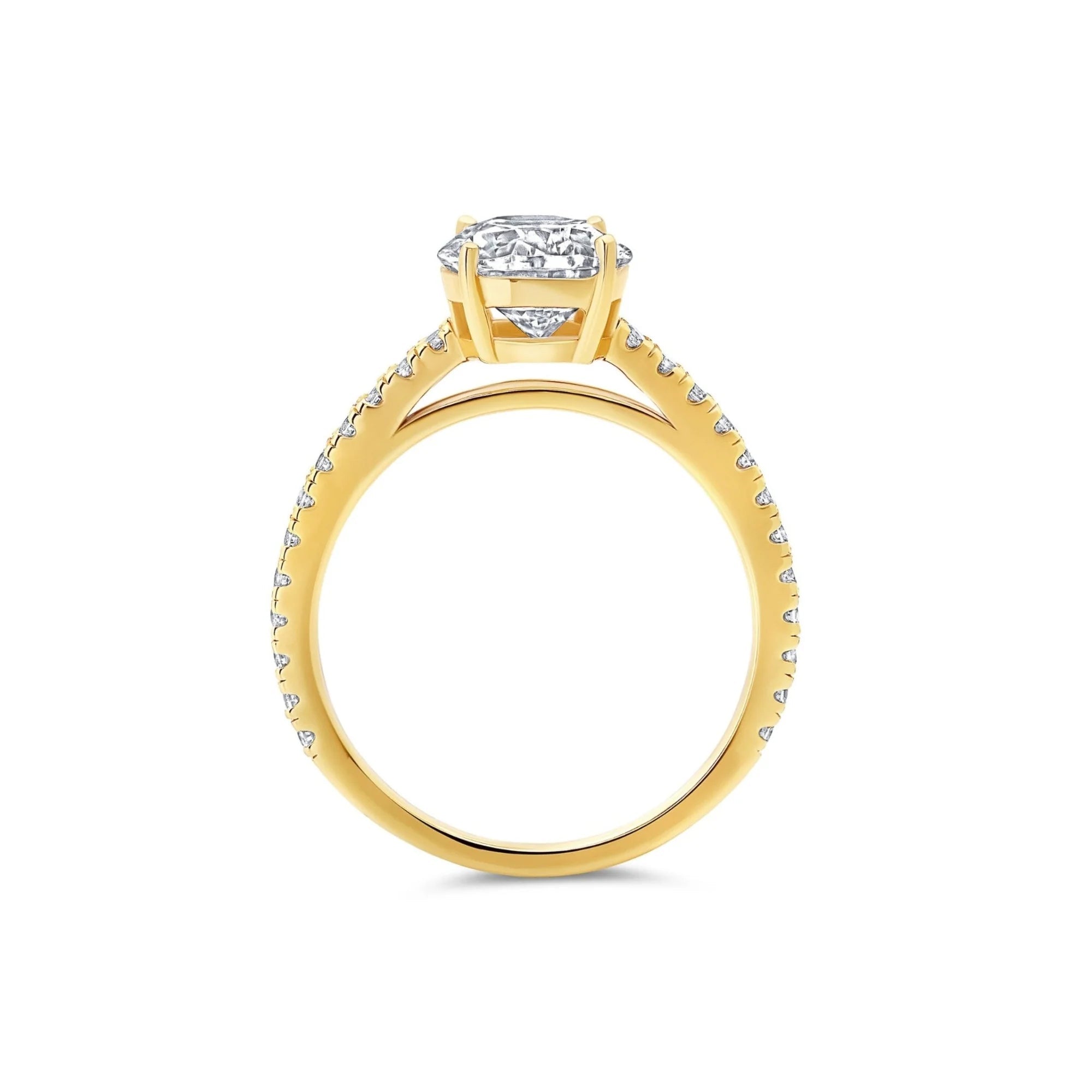 Evermore 2.5ct Oval Solitaire Ring Finished in Gold - CRISLU