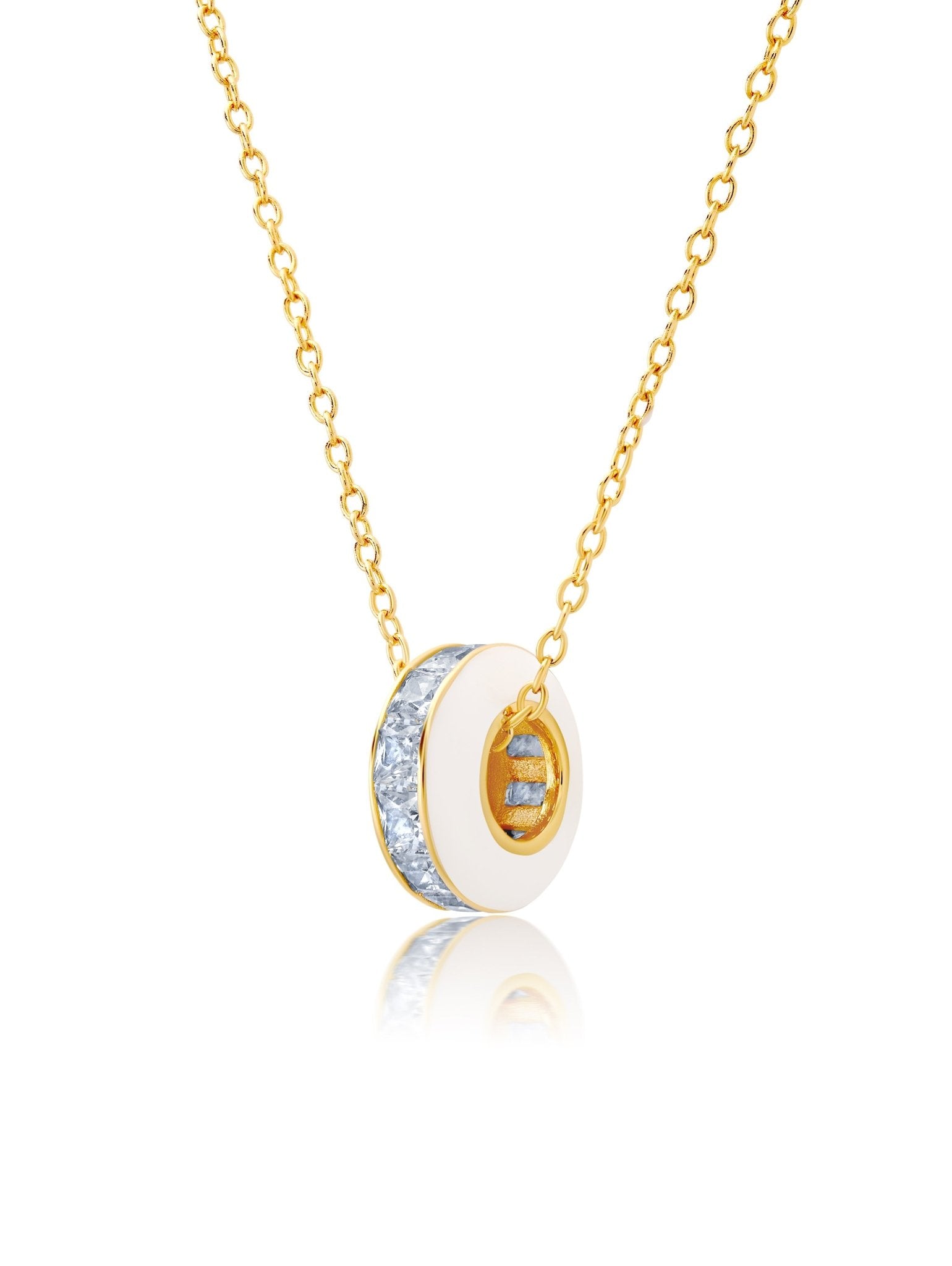 Gold Glaze Rolling Pendant - CRISLU