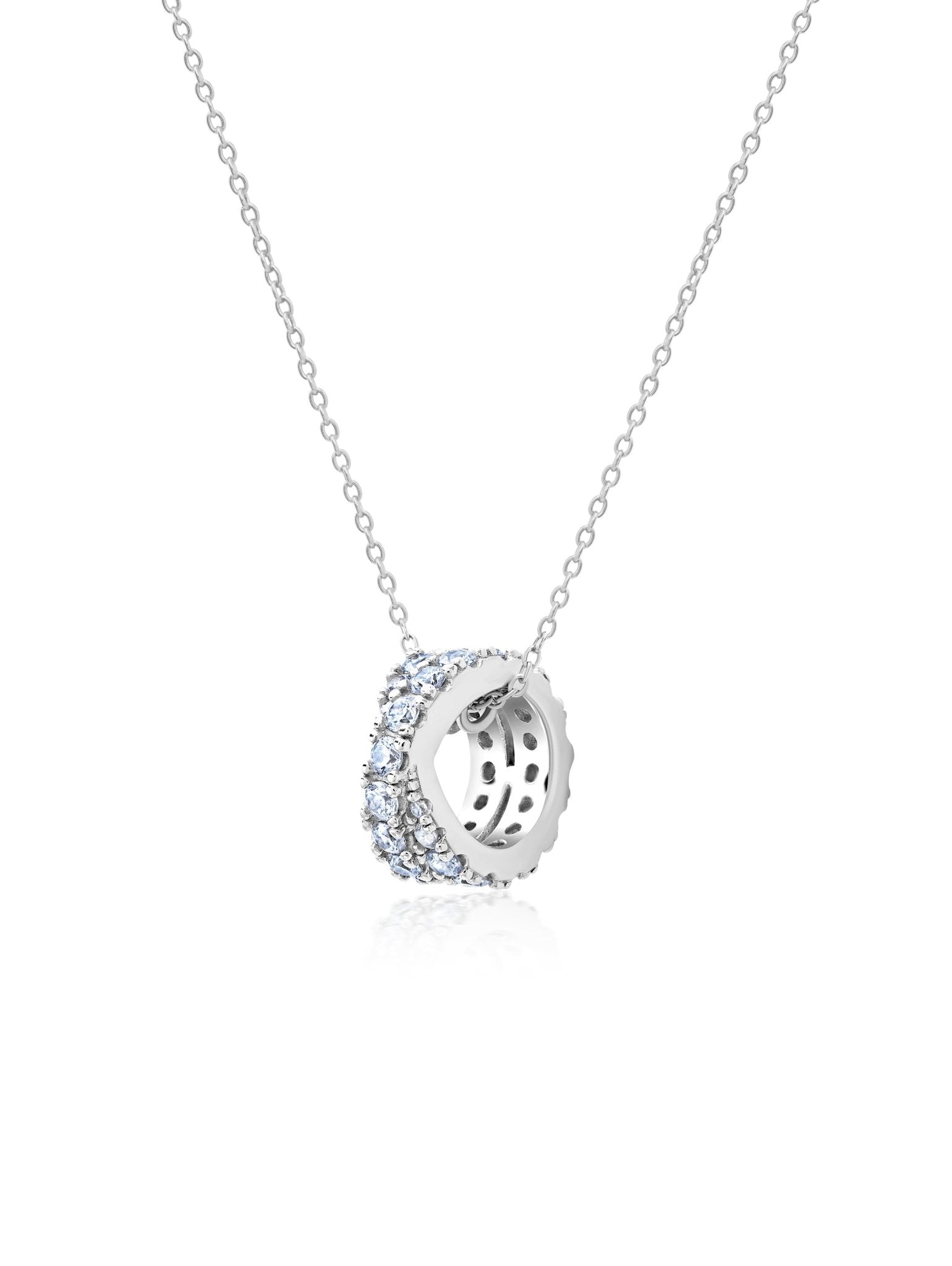 Grace Rolling Pendant in Platinum - CRISLU