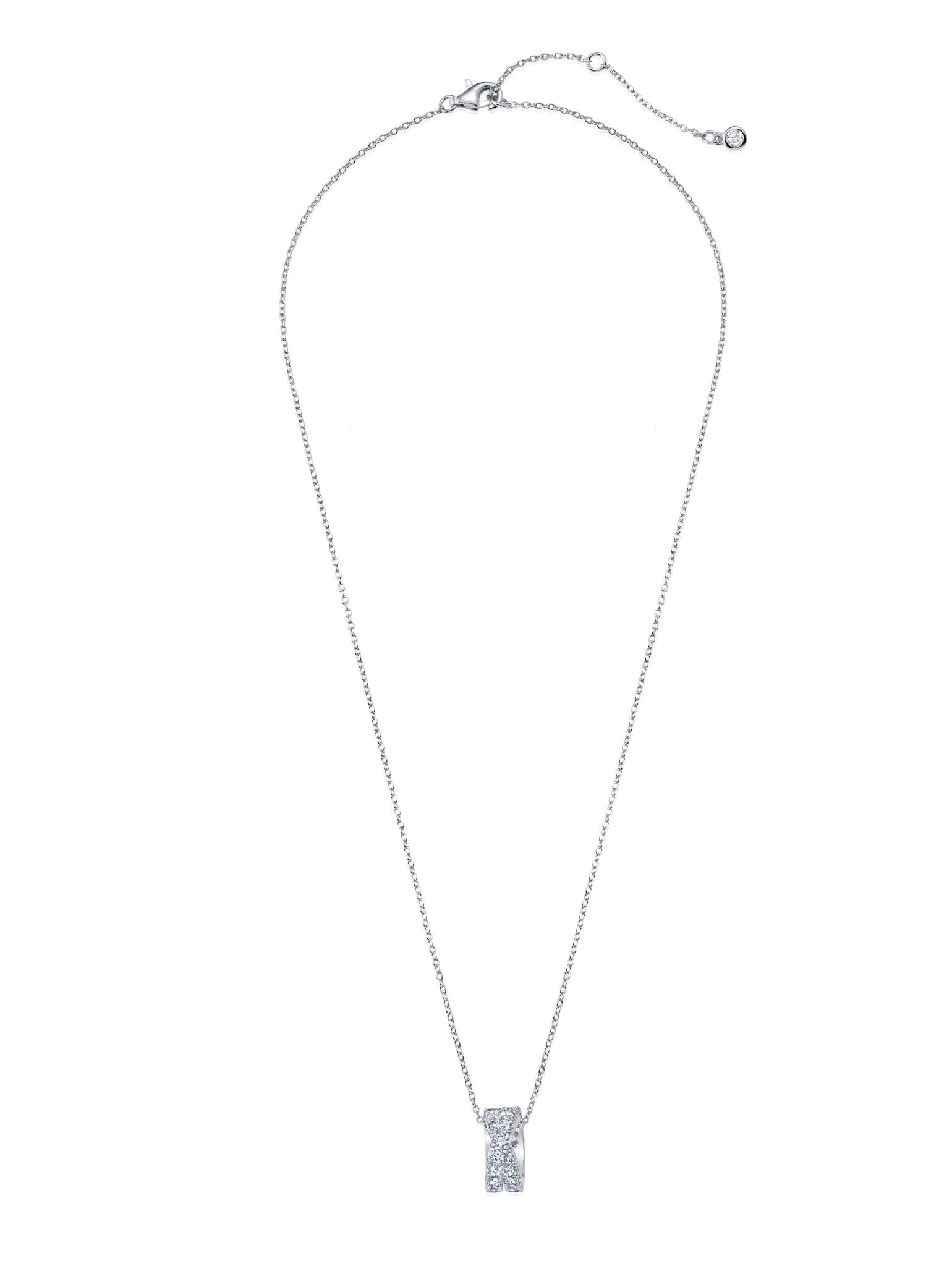 Grace Rolling Pendant in Platinum - CRISLU