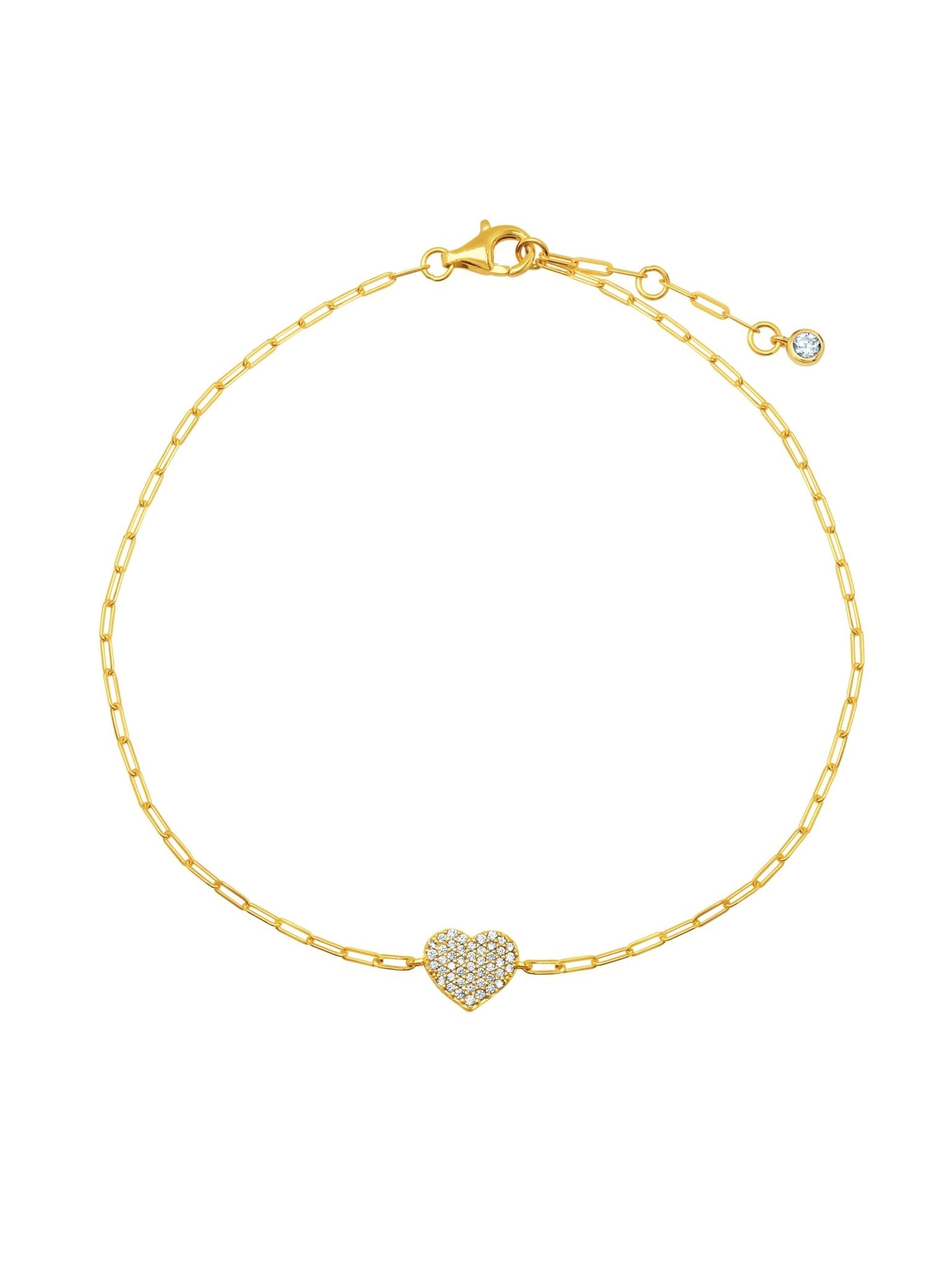 Heart Anklet in Gold - CRISLU