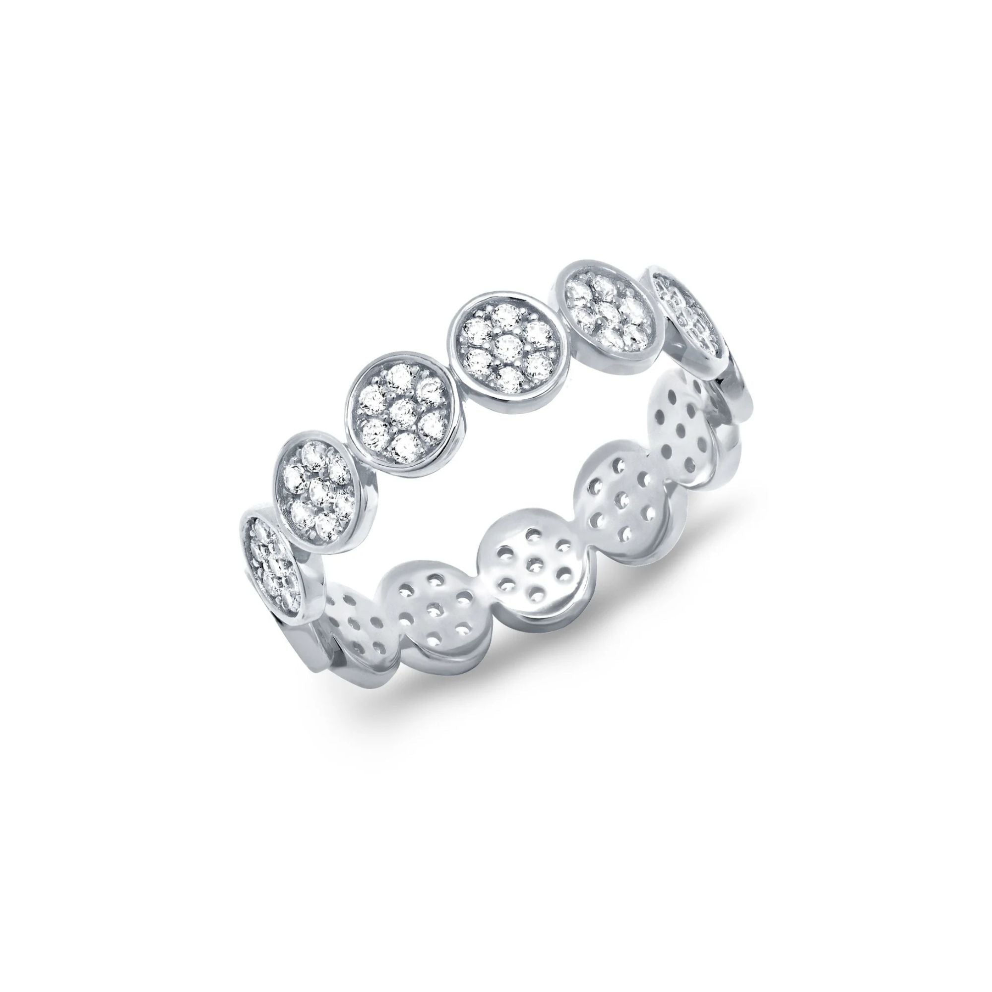 Infinity Eternity Band Finished in Pure Platinum - CRISLU