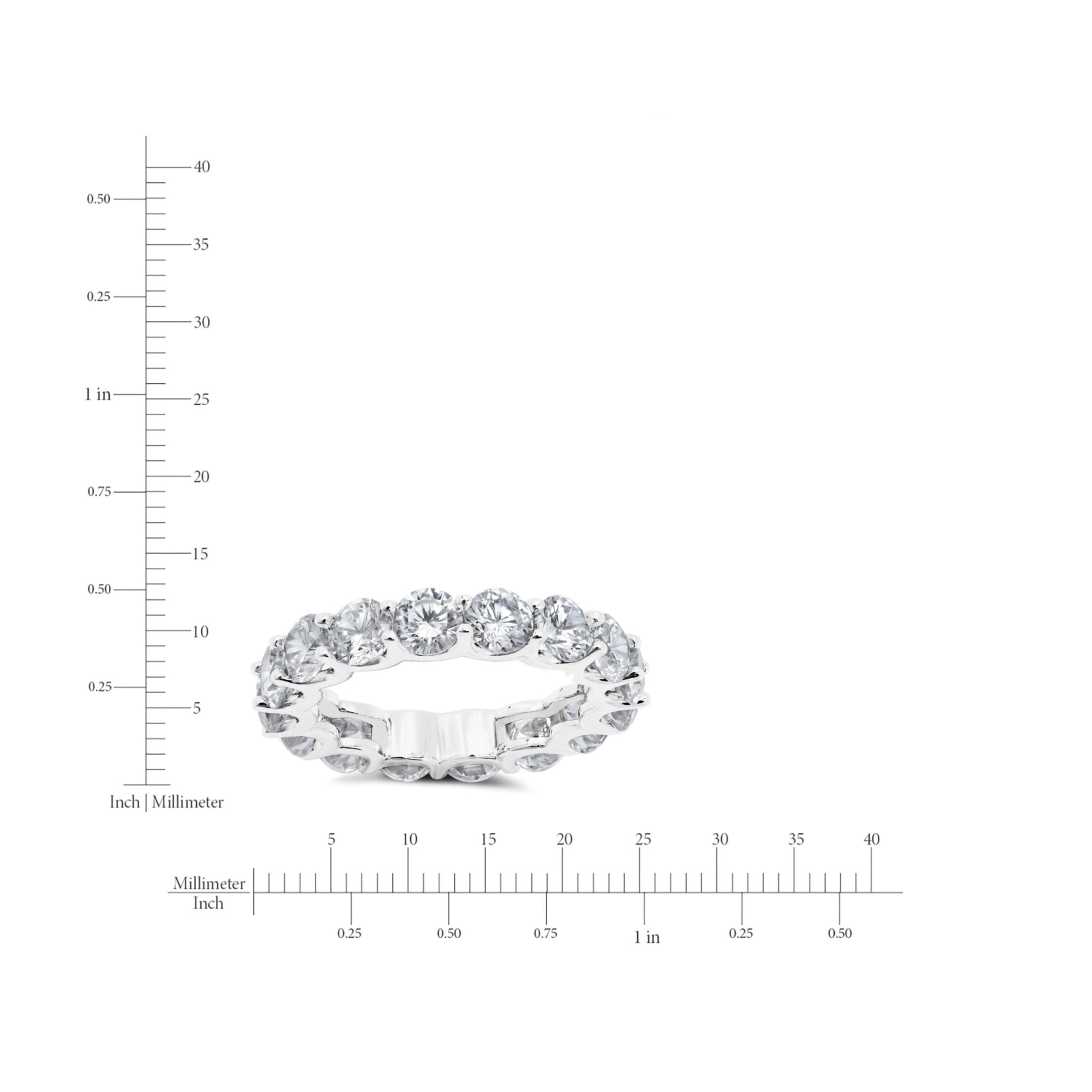 Large Brilliant Eternity Band Finished in Platinum - CRISLU