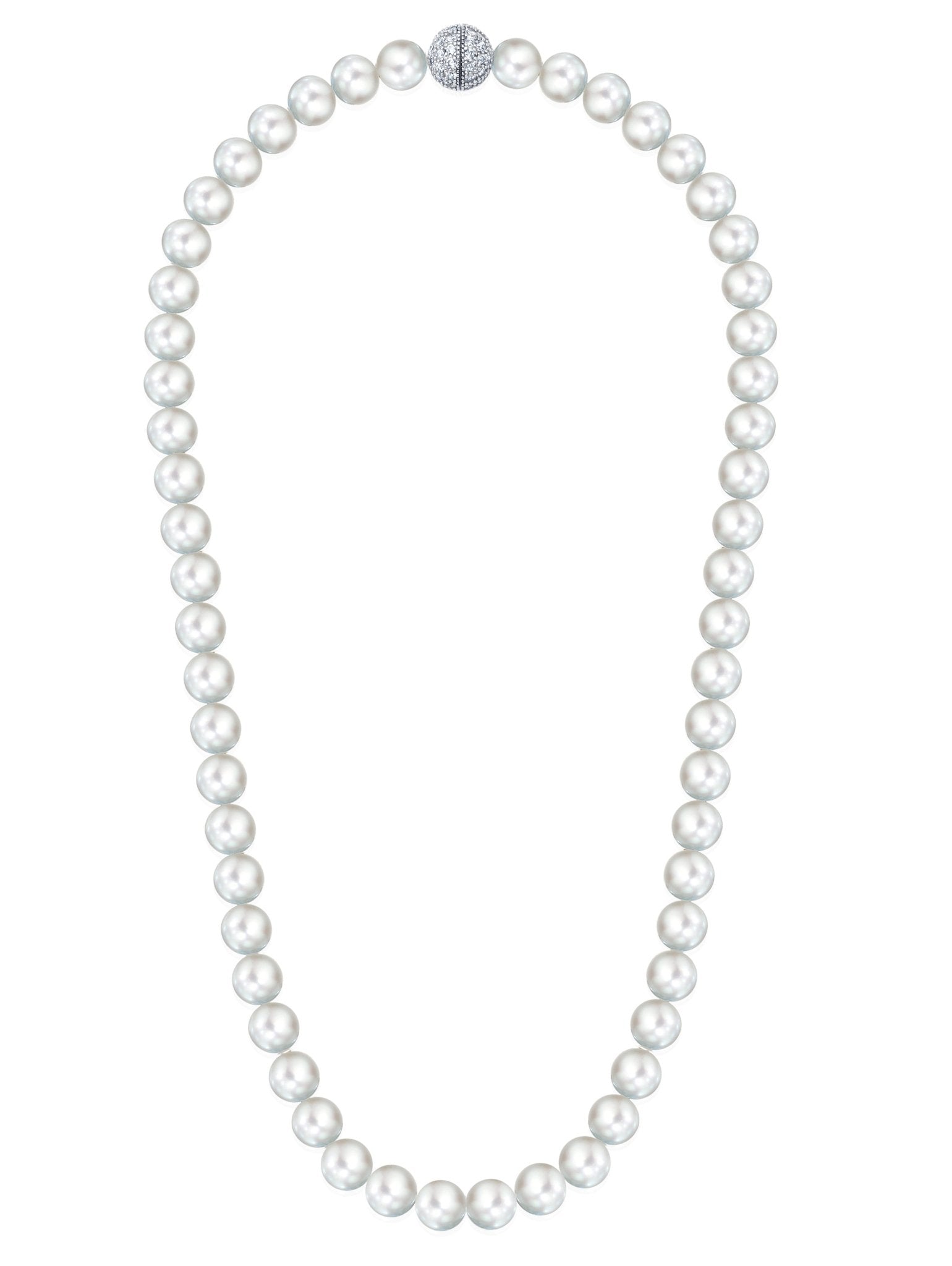 Large White Pearl Necklace - CRISLU