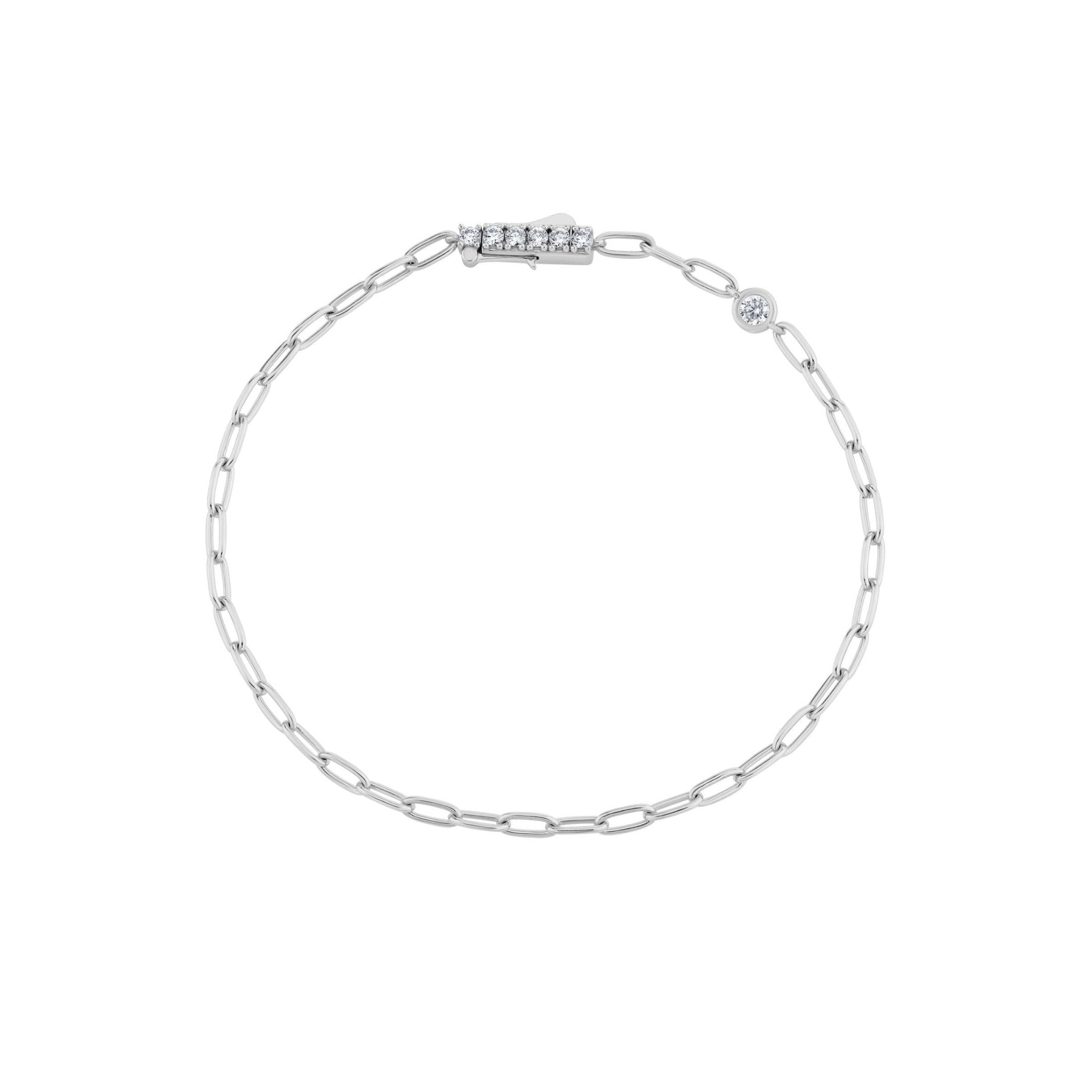 Layer Up Paperclip Chain Bracelet Finished in Platinum - CRISLU