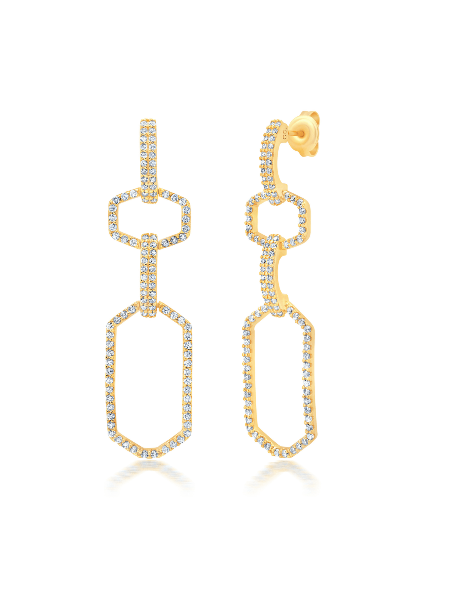 Linear Link Earrings - CRISLU