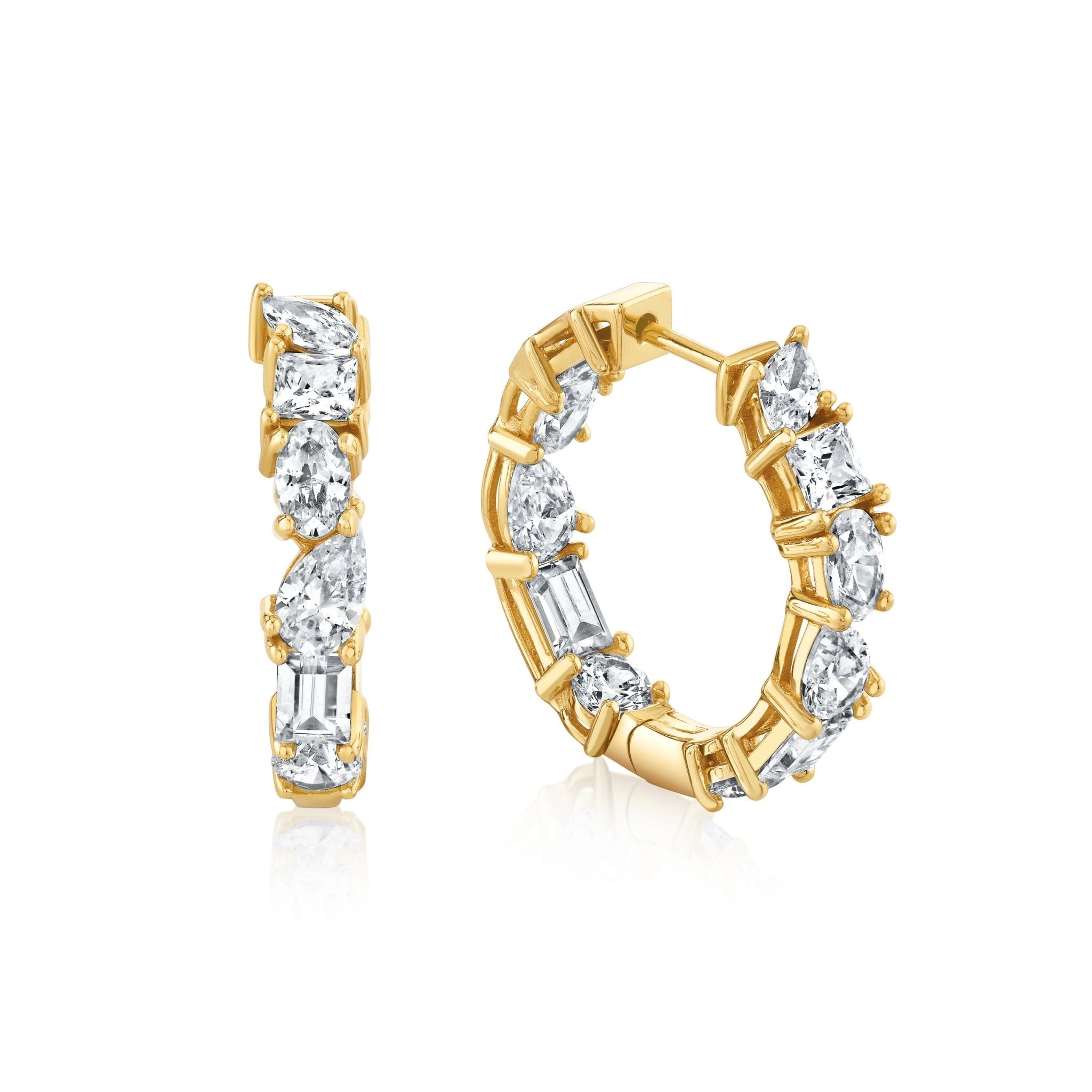 Multi Shaped Hoop Earrings - CRISLU