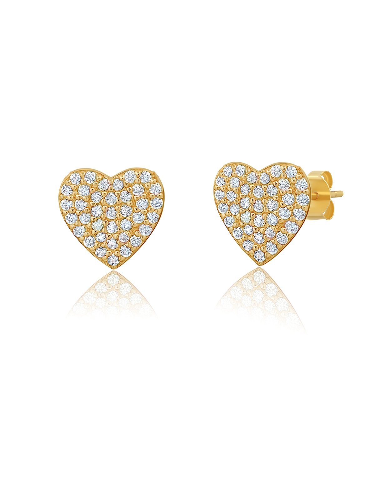 Pave Heart Earrings - CRISLU