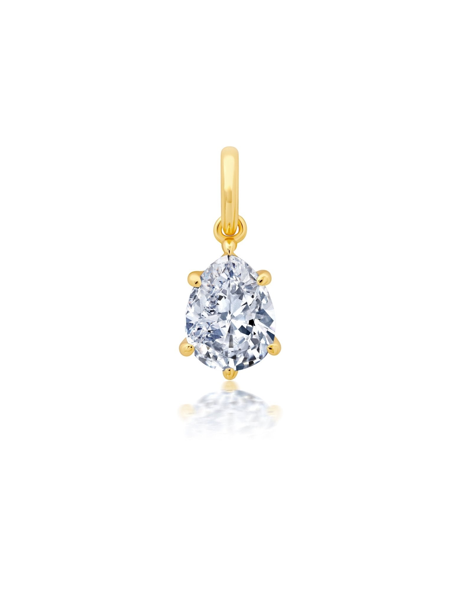 Pear Charm in Gold - CRISLU