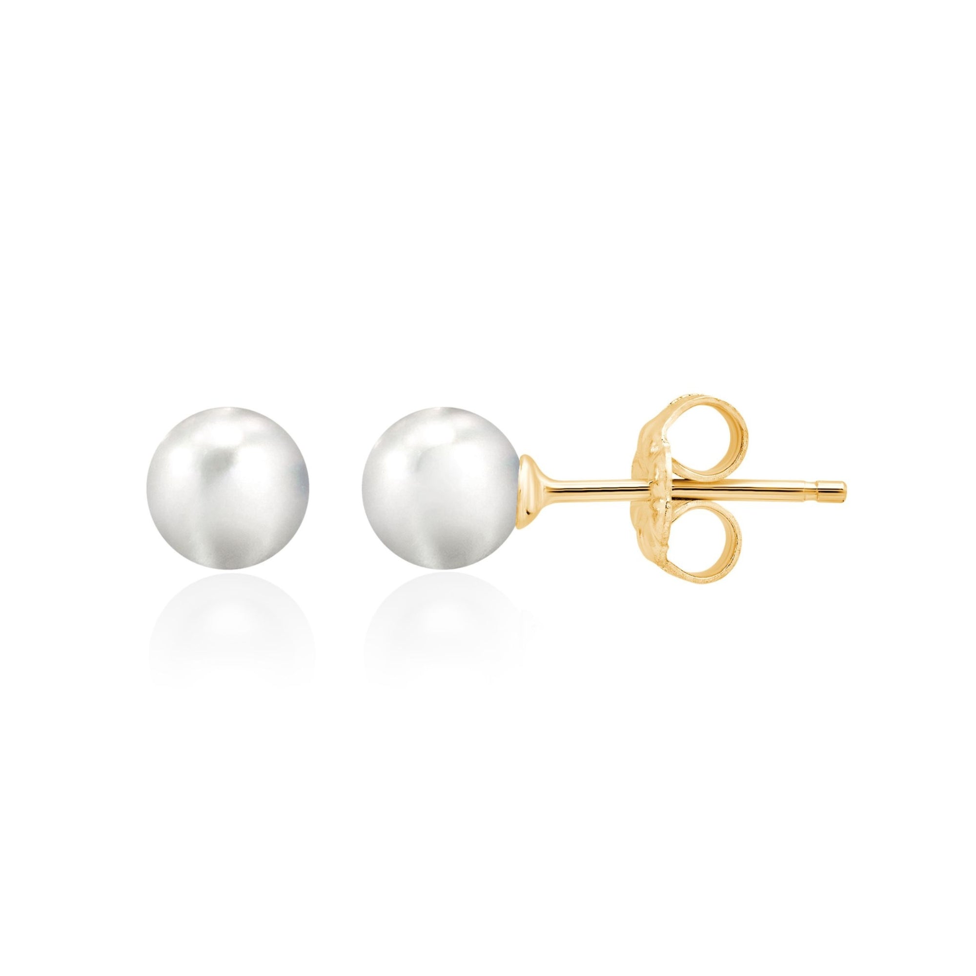 Pearl Earrings Finished in Gold - CRISLU