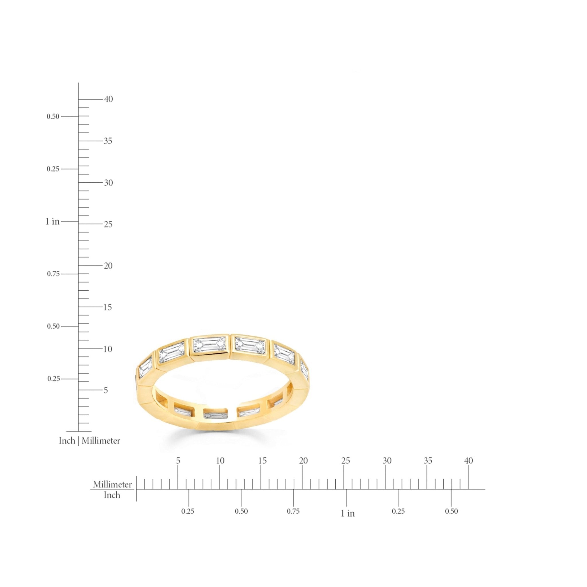 Prism II Eternity Band Finished in Gold - CRISLU