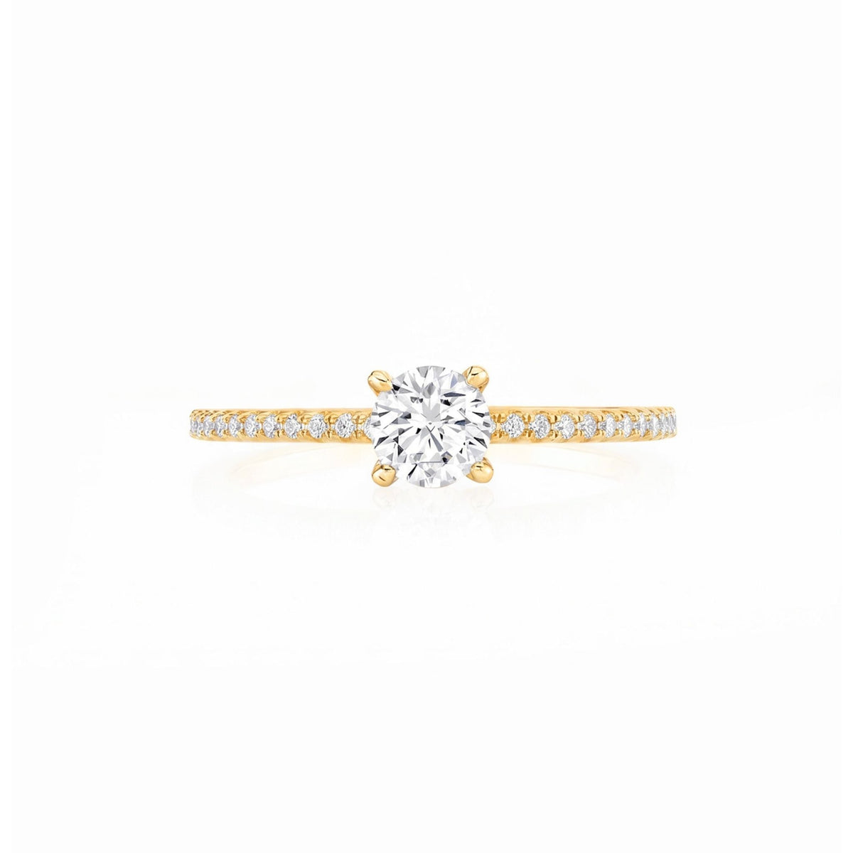 Promise Brilliant Cut Pavé Solitaire Ring - CRISLU