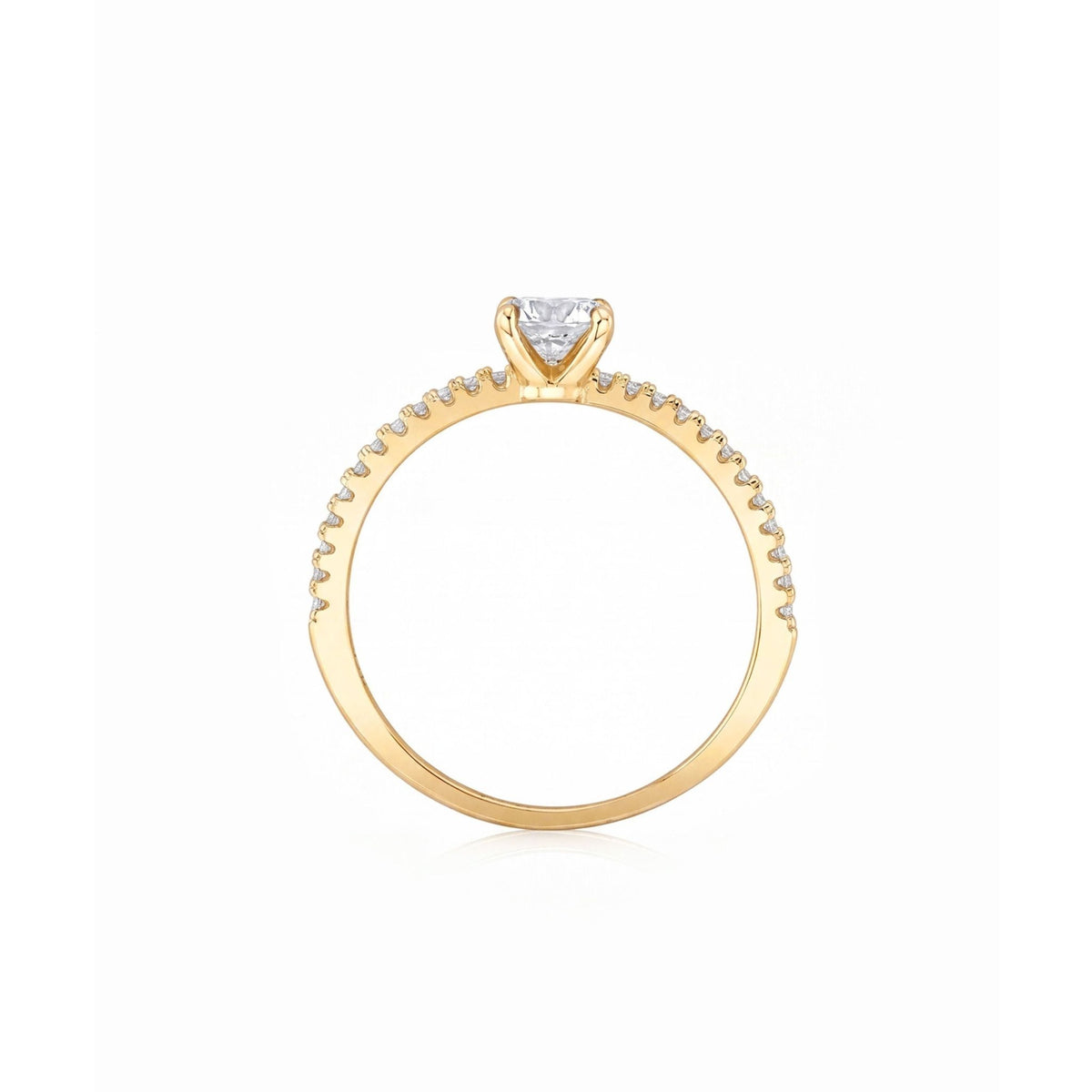 Promise Brilliant Cut Pavé Solitaire Ring - CRISLU