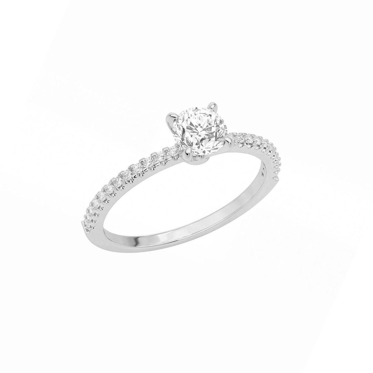 Promise Brilliant Cut Pavé Solitaire Ring - CRISLU