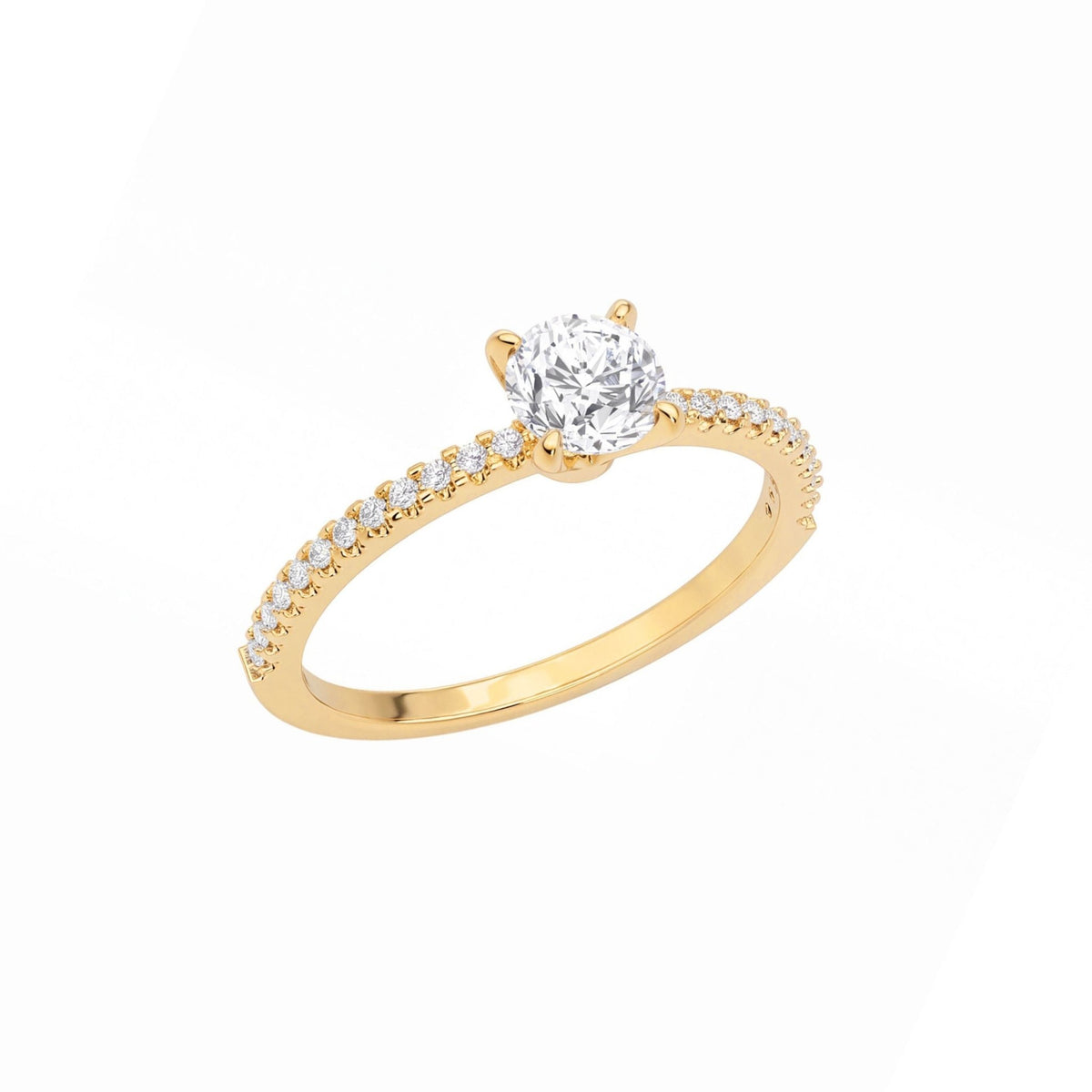 Promise Brilliant Cut Pavé Solitaire Ring - CRISLU