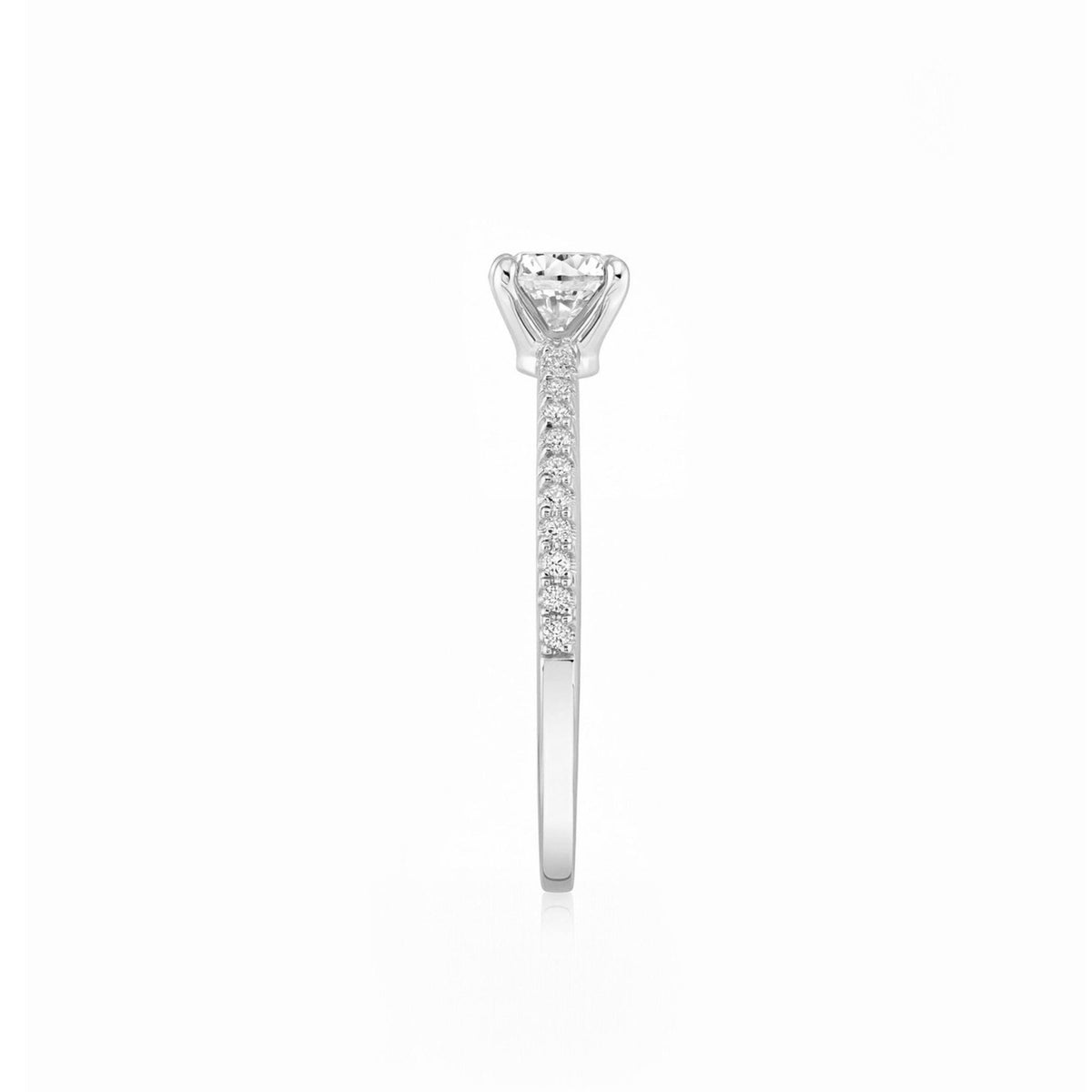 Promise Brilliant Cut Pavé Solitaire Ring - CRISLU