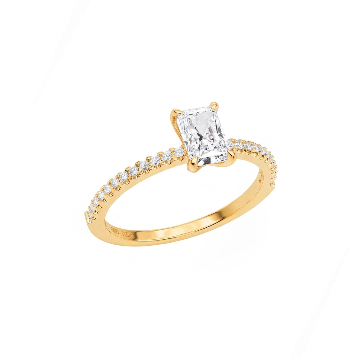 Promise Emerald Cut Pavé Solitaire Ring - CRISLU