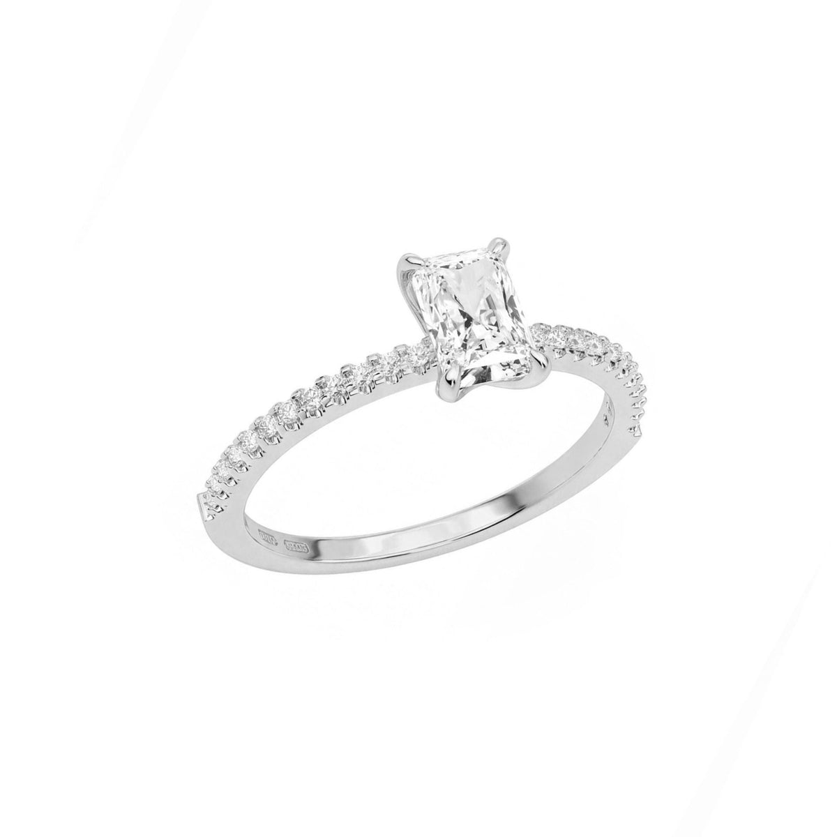 Promise Emerald Cut Pavé Solitaire Ring - CRISLU