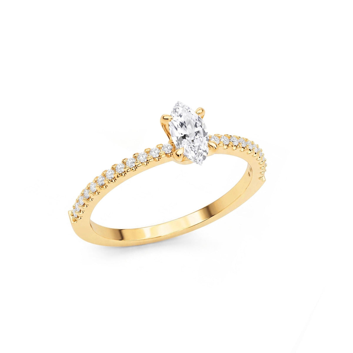 Promise Marquise Cut Pavé Solitaire Ring - CRISLU