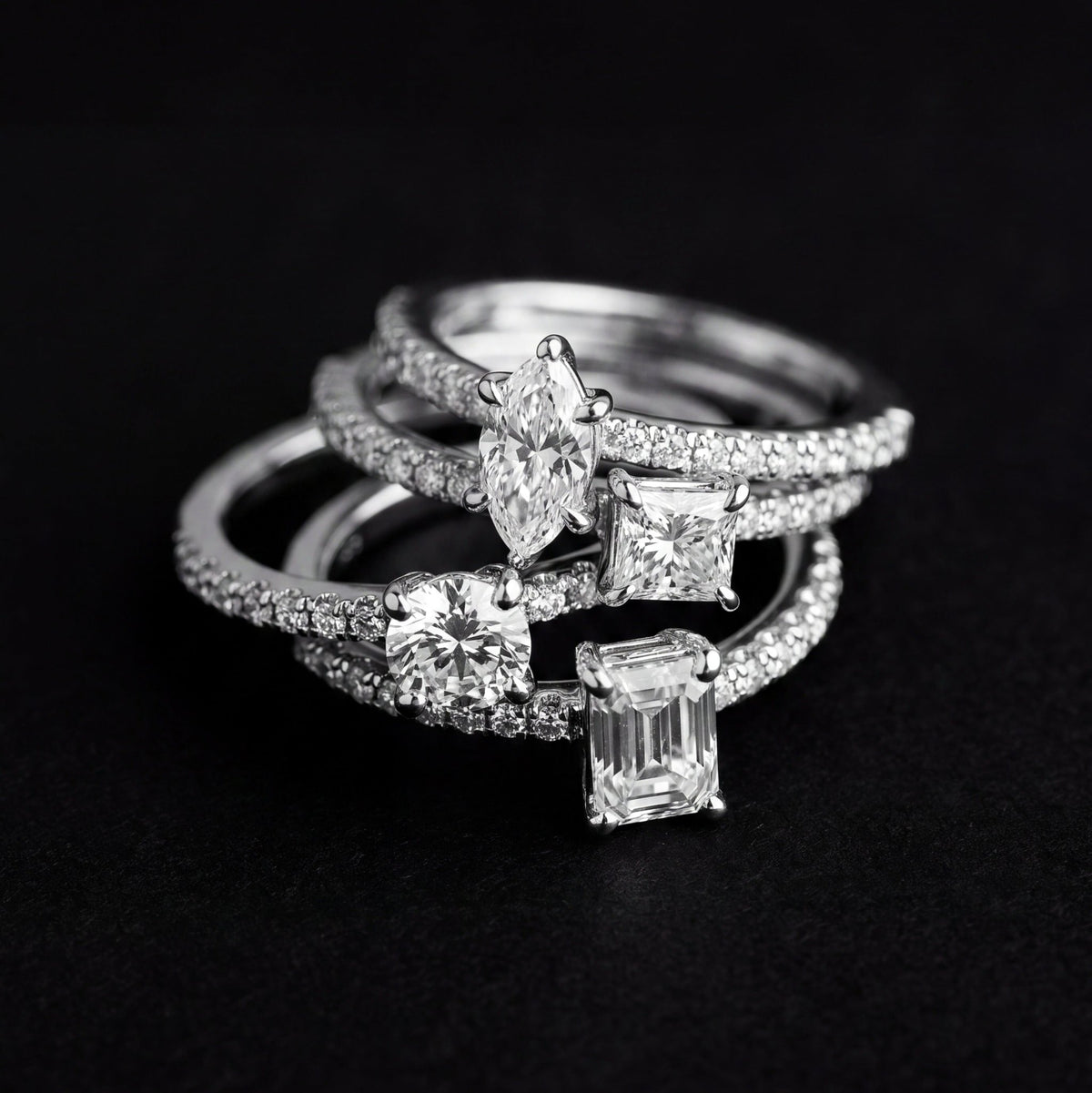 Promise Marquise Cut Pavé Solitaire Ring - CRISLU