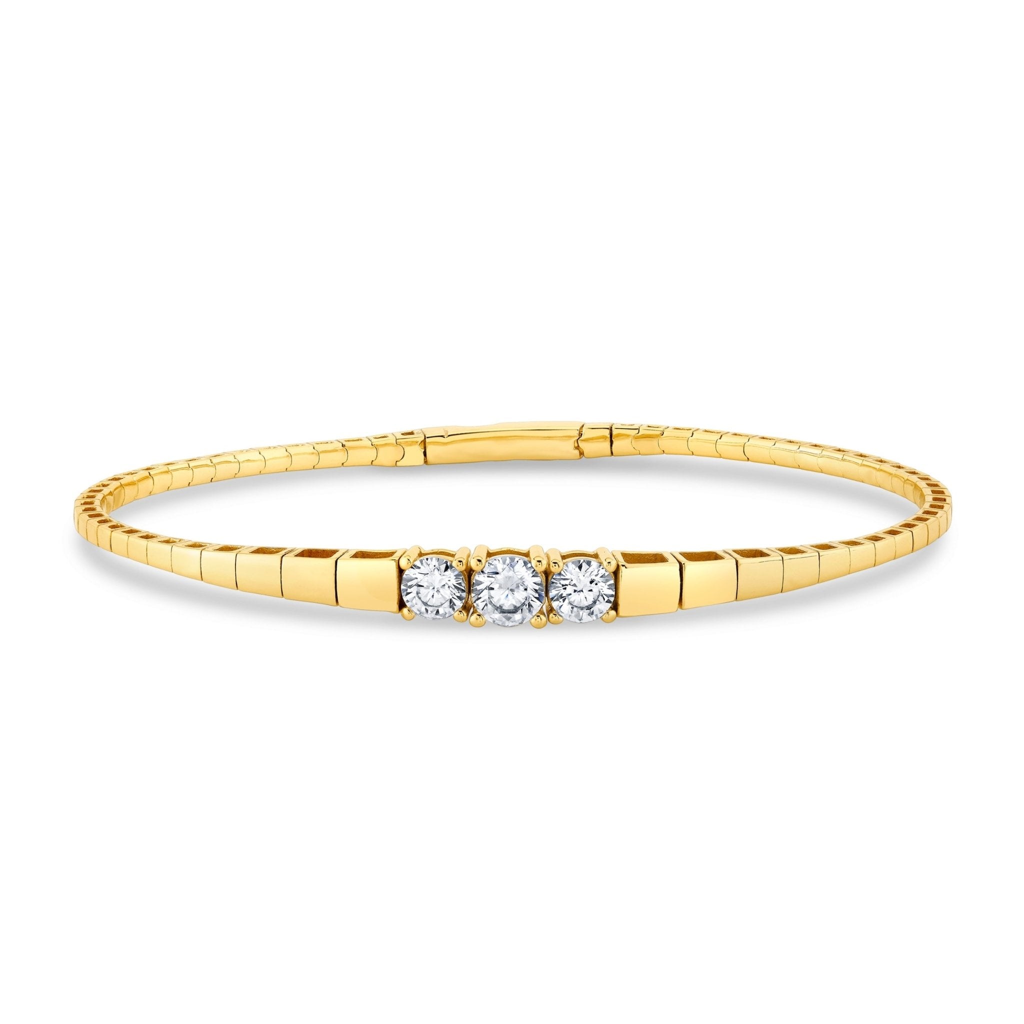 Pure Flex Graduated Bracelet Finished in Gold - CRISLU
