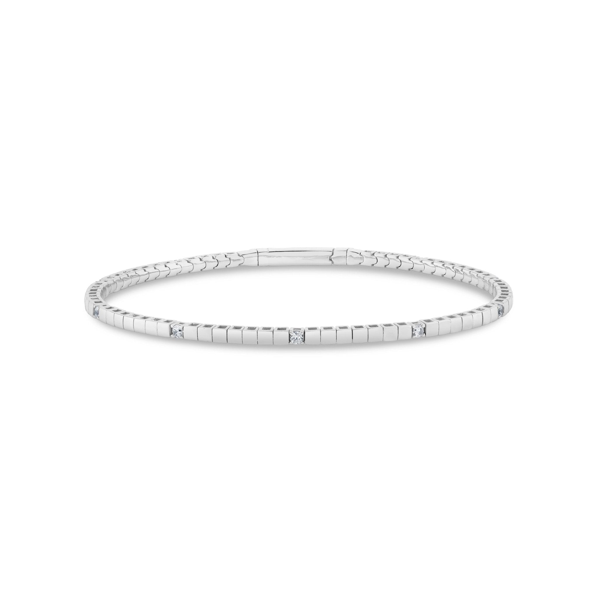 Pure Flex Station Bracelet Finished in Platinum - CRISLU