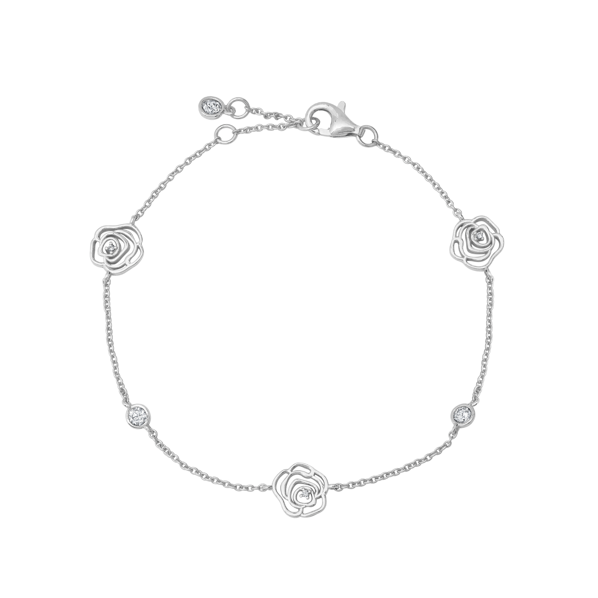Rosy Station Bracelet in Platinum - CRISLU