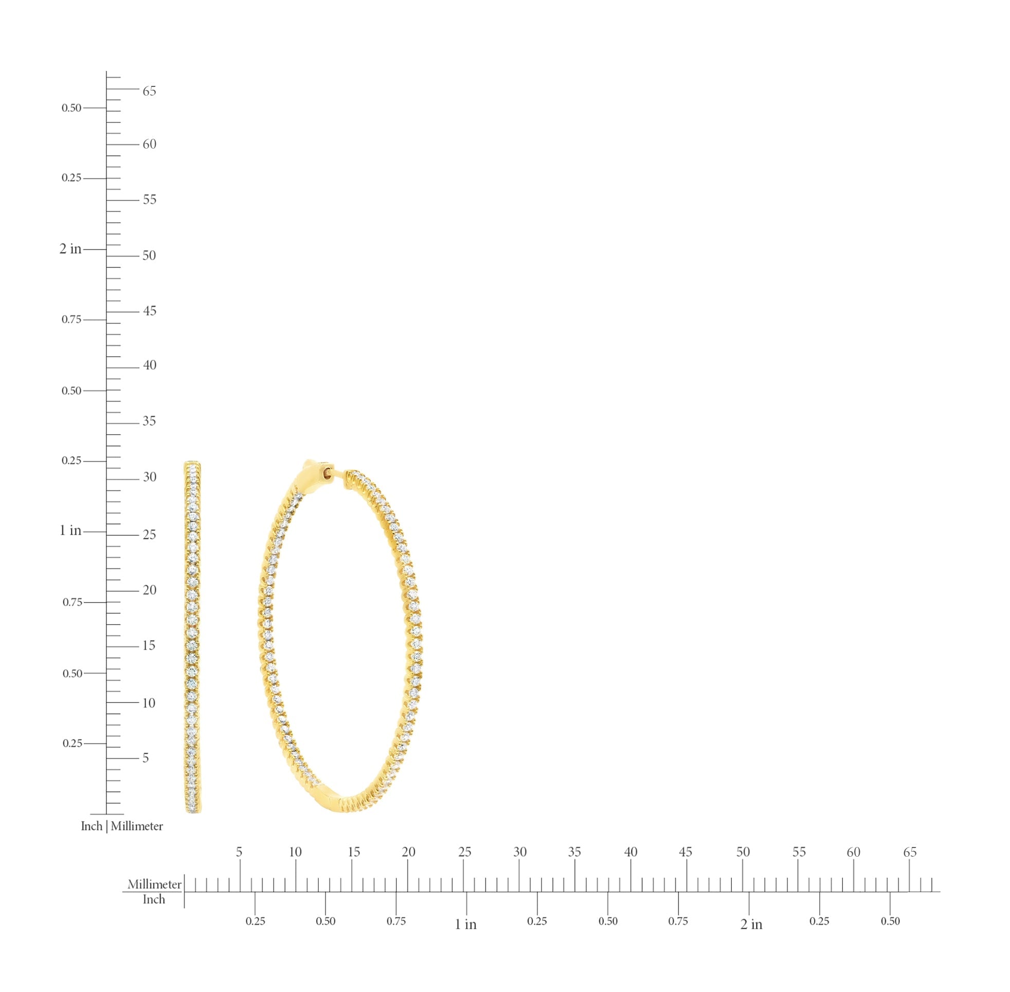 Small Pave Hoop Earrings Finished in Gold - CRISLU