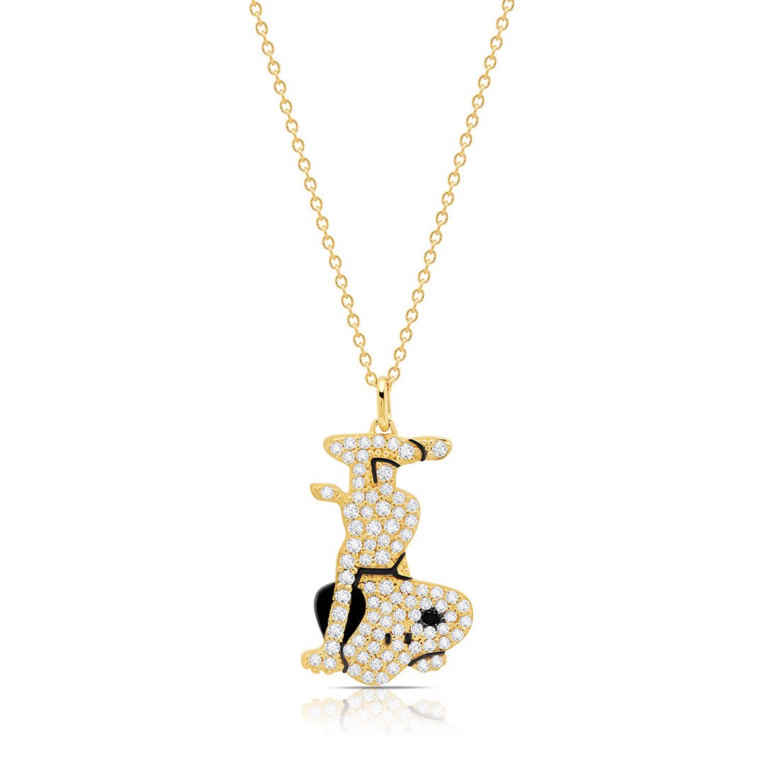 Snoopy Headstand Pavé Necklace - CRISLU