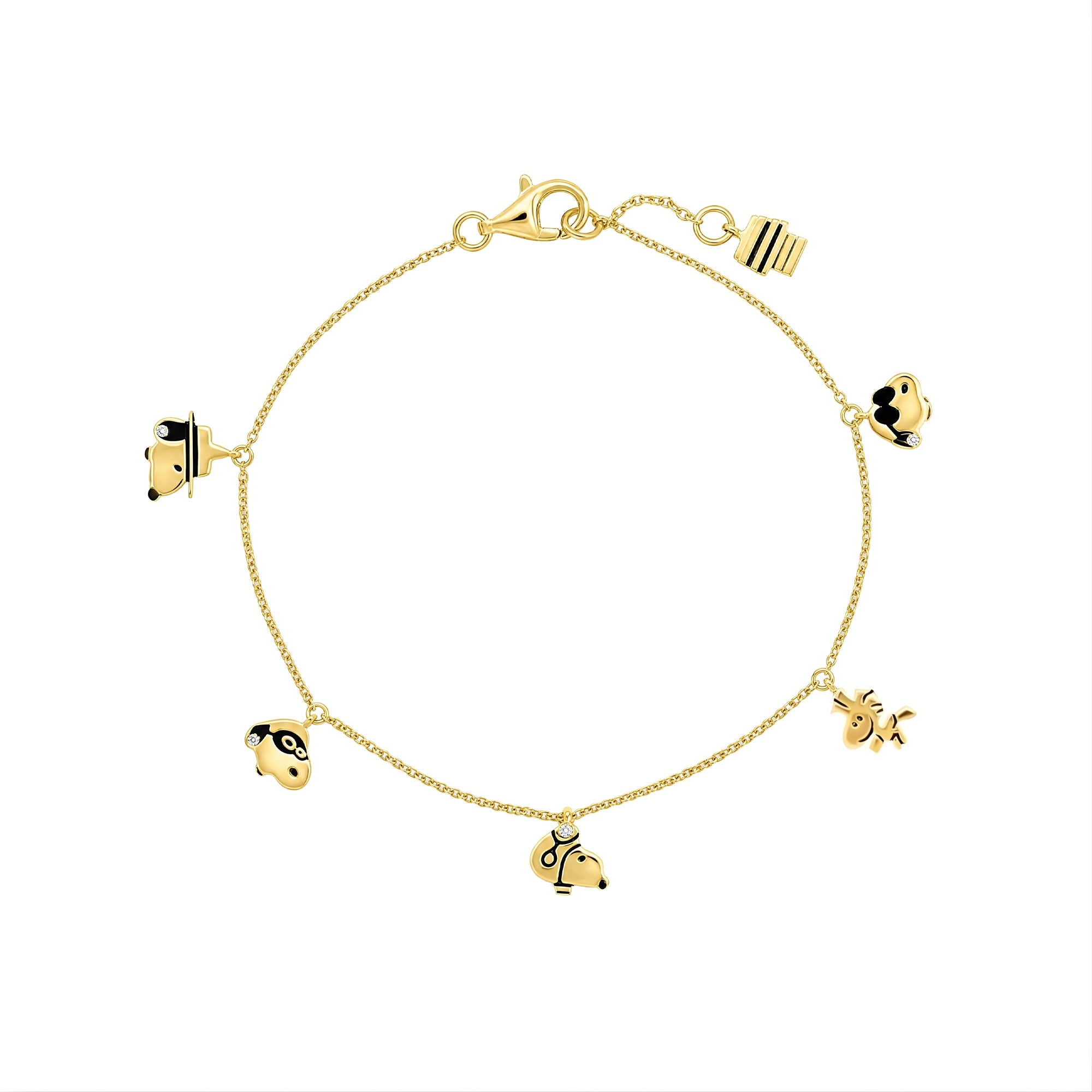 Snoopy & Woodstock Charm Bracelet - CRISLU