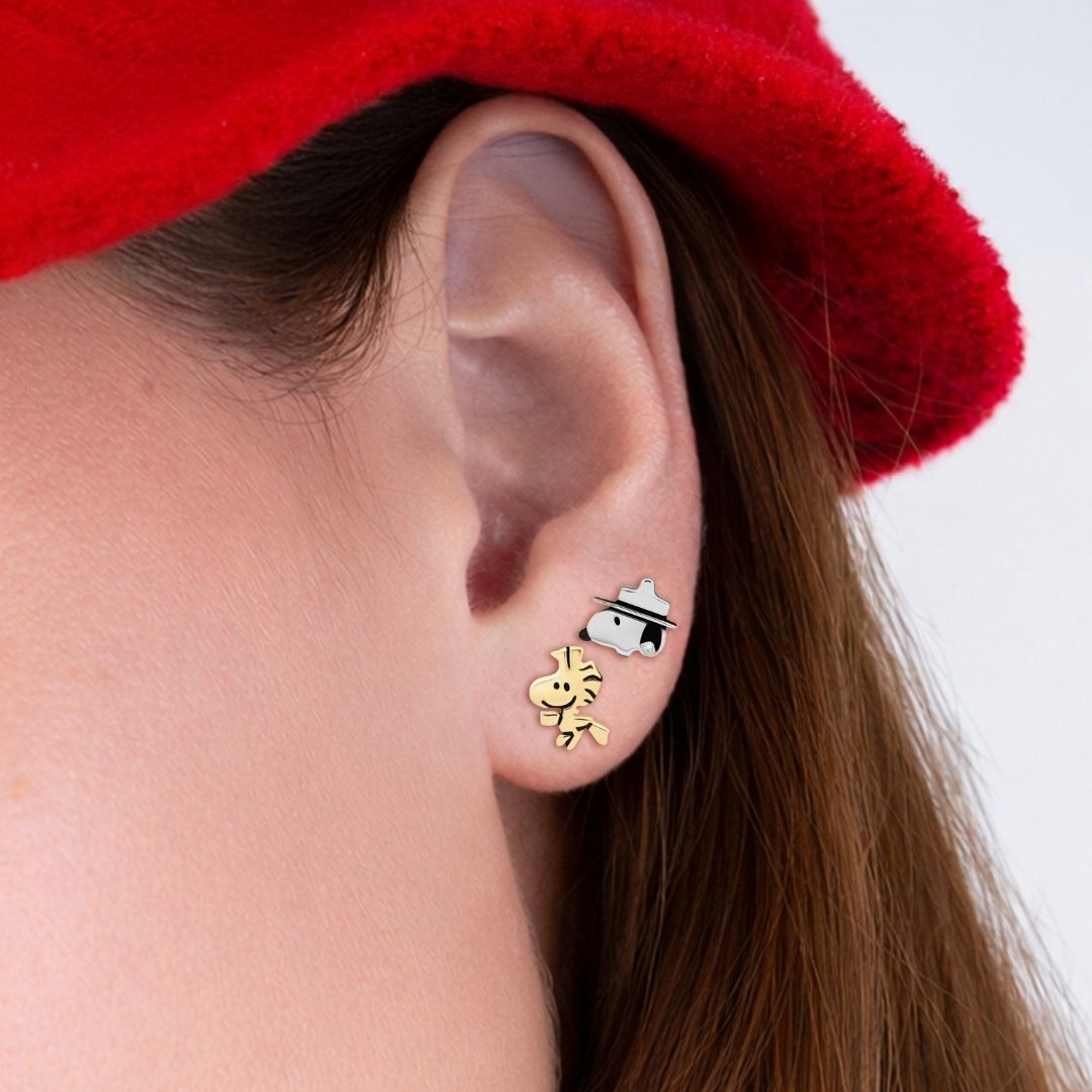 Snoopy & Woodstock Earrings Set - CRISLU