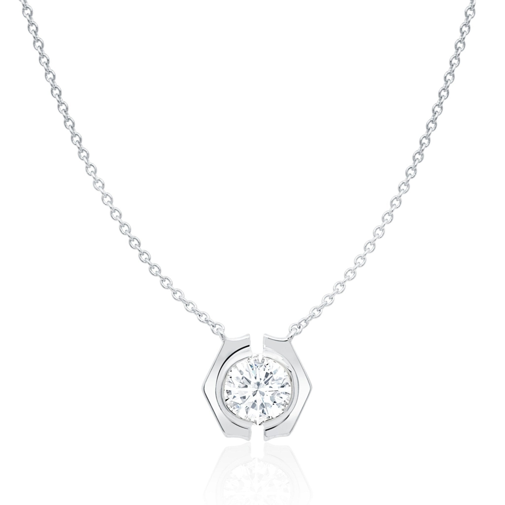 Solara Necklace Finished in Platinum - CRISLU
