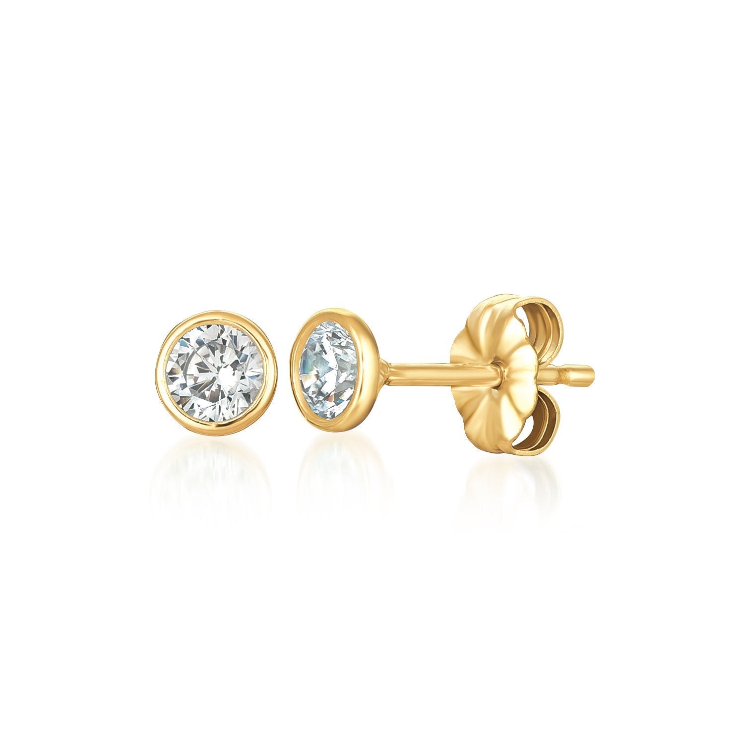 1ct Bezel Earrings