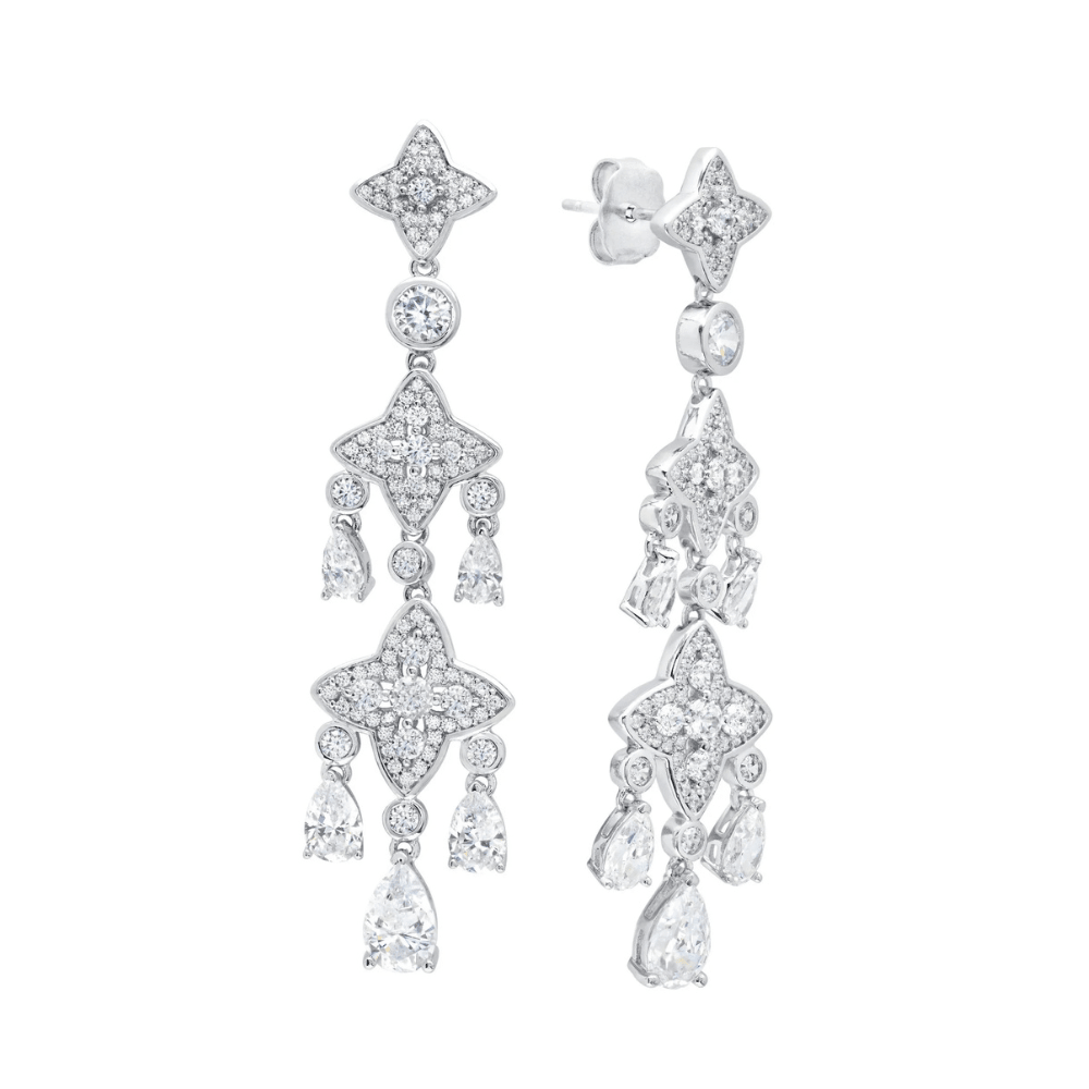 Star Tassel Drop Earrings - CRISLU
