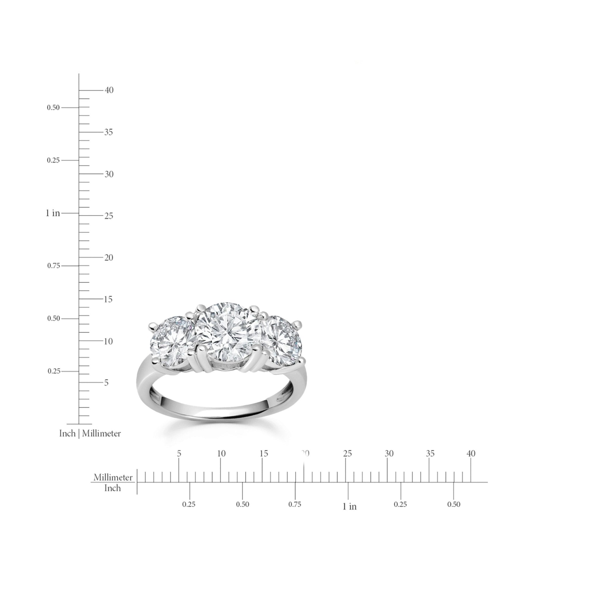 Three Stone Brilliant Ring Finished In Platinum - CRISLU