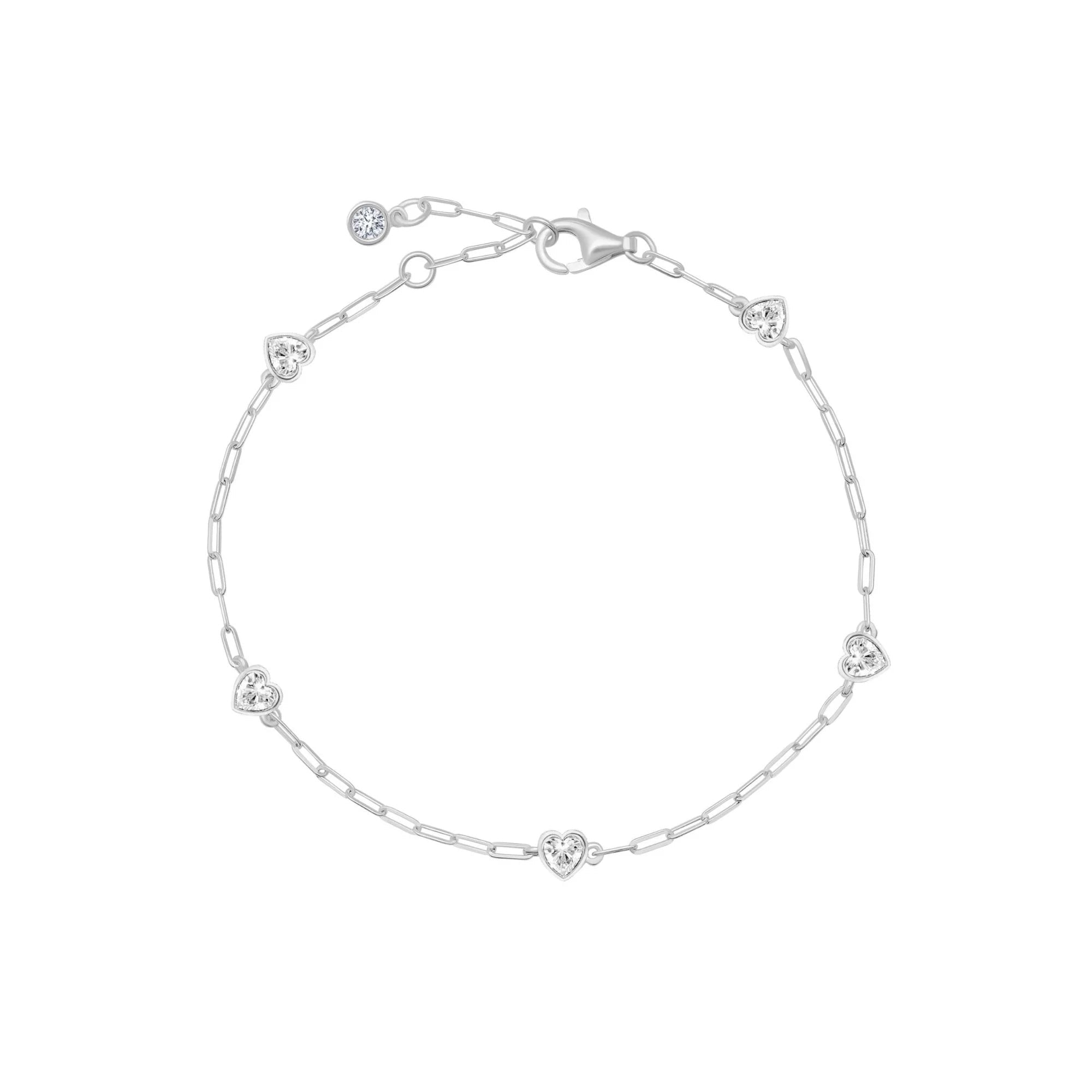 Valentines Station Bracelet Finished in Platinum - CRISLU