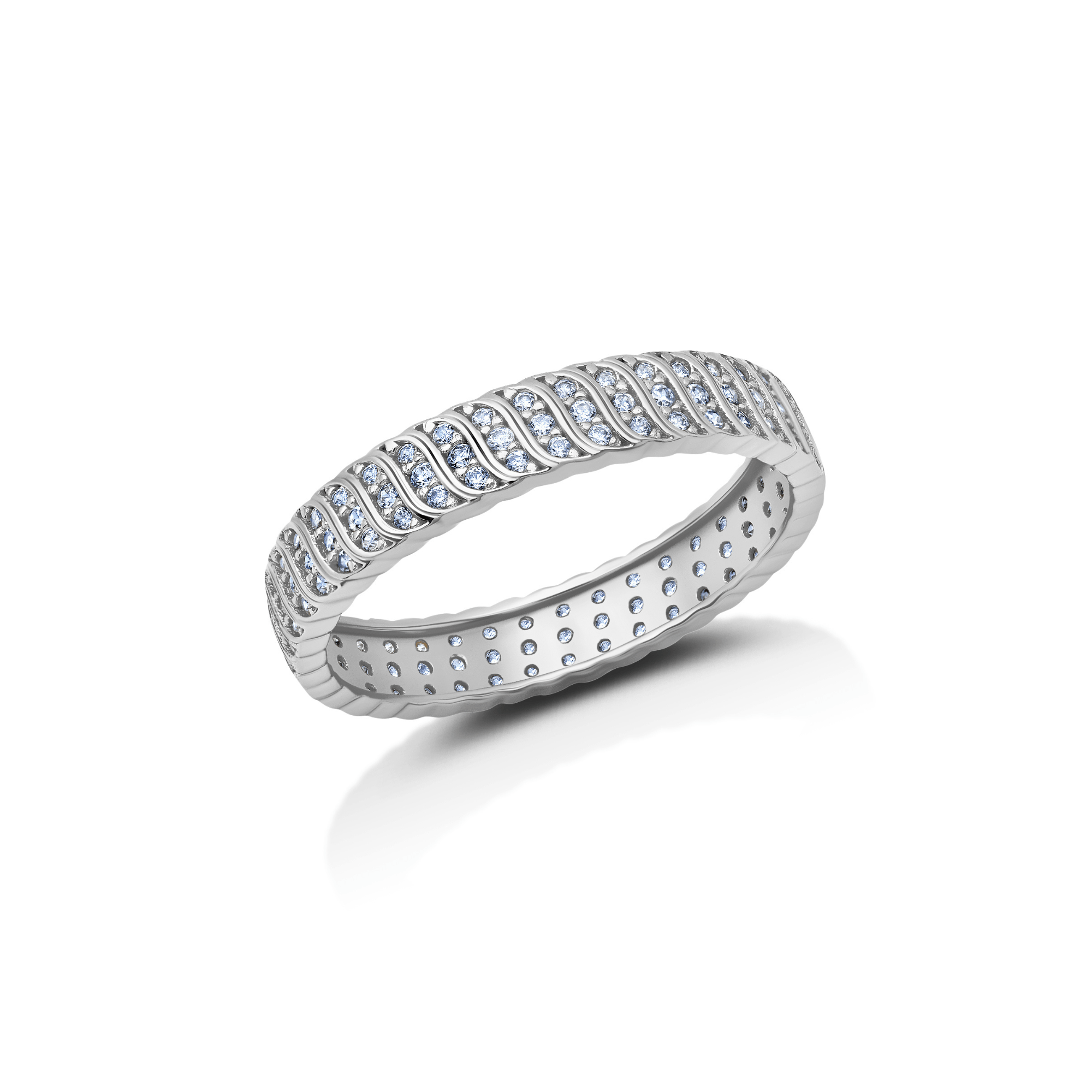 Wave Ring in Platinum - CRISLU