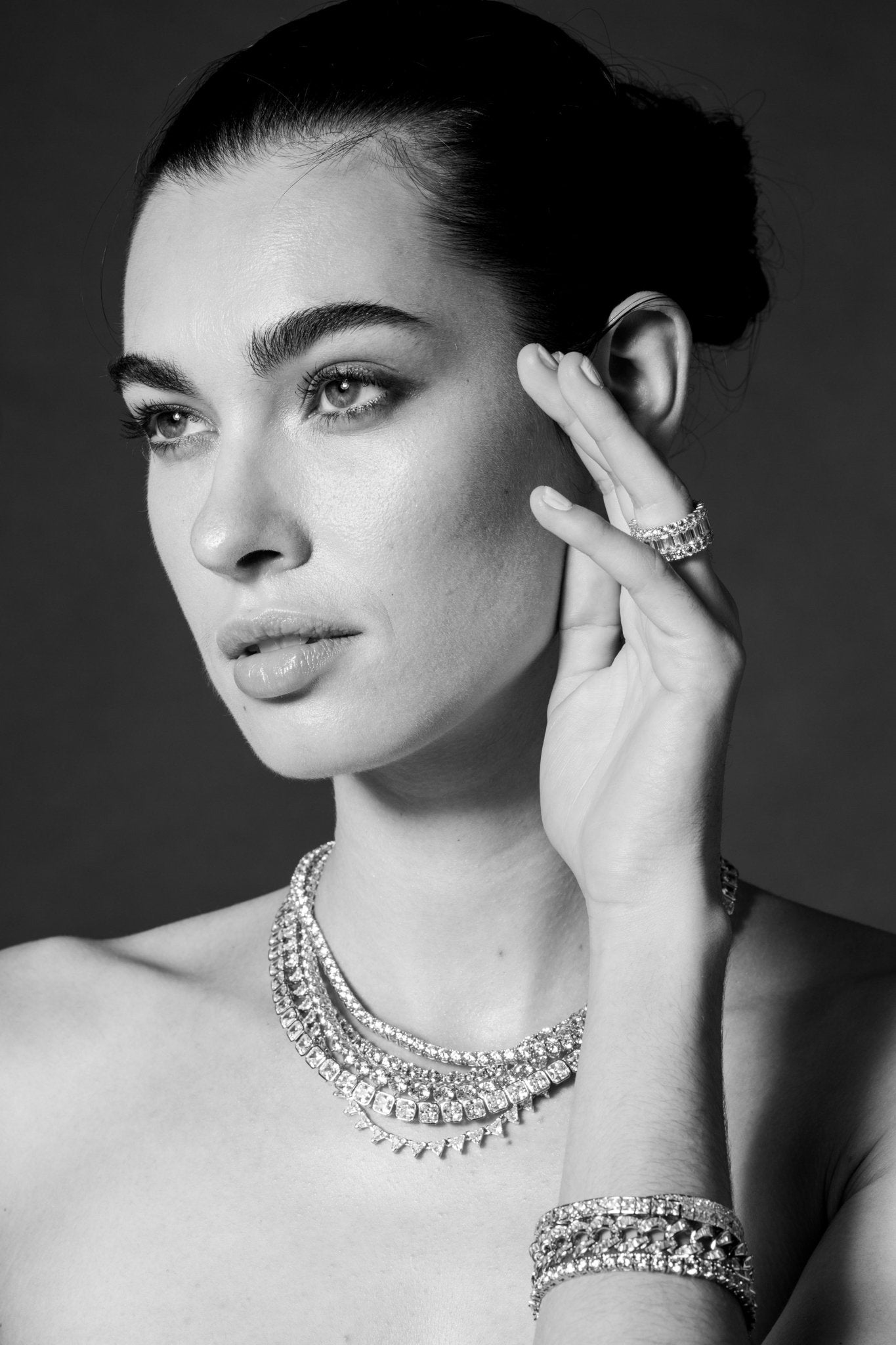 Baguette Eternity Band Finished in Pure Platinum - CRISLU