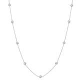 Bezel 16" Necklace Finished in Pure Platinum -4mm - CRISLU