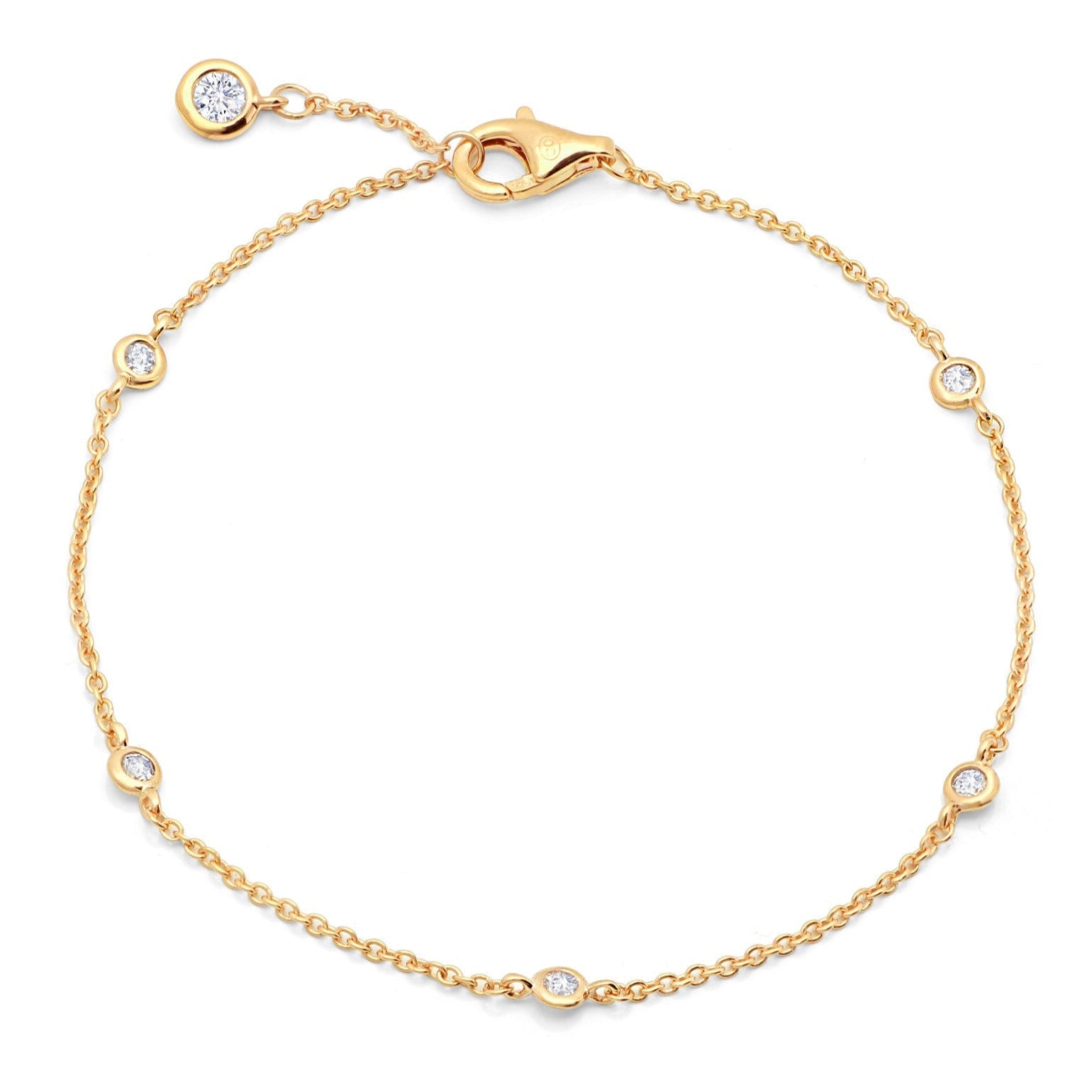 Bezel Bracelet Finished in 18kt Yellow Gold - CRISLU