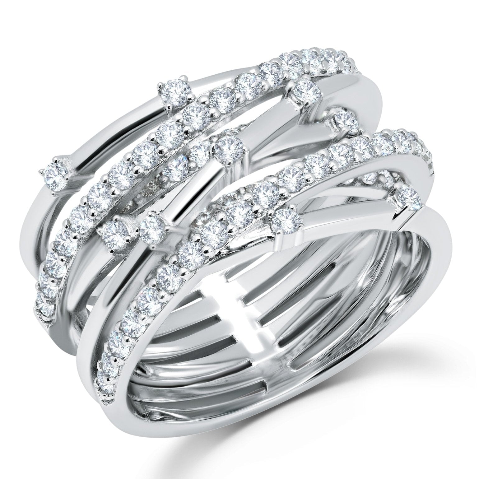 Entwined Ring Finished in Pure Platinum - CRISLU