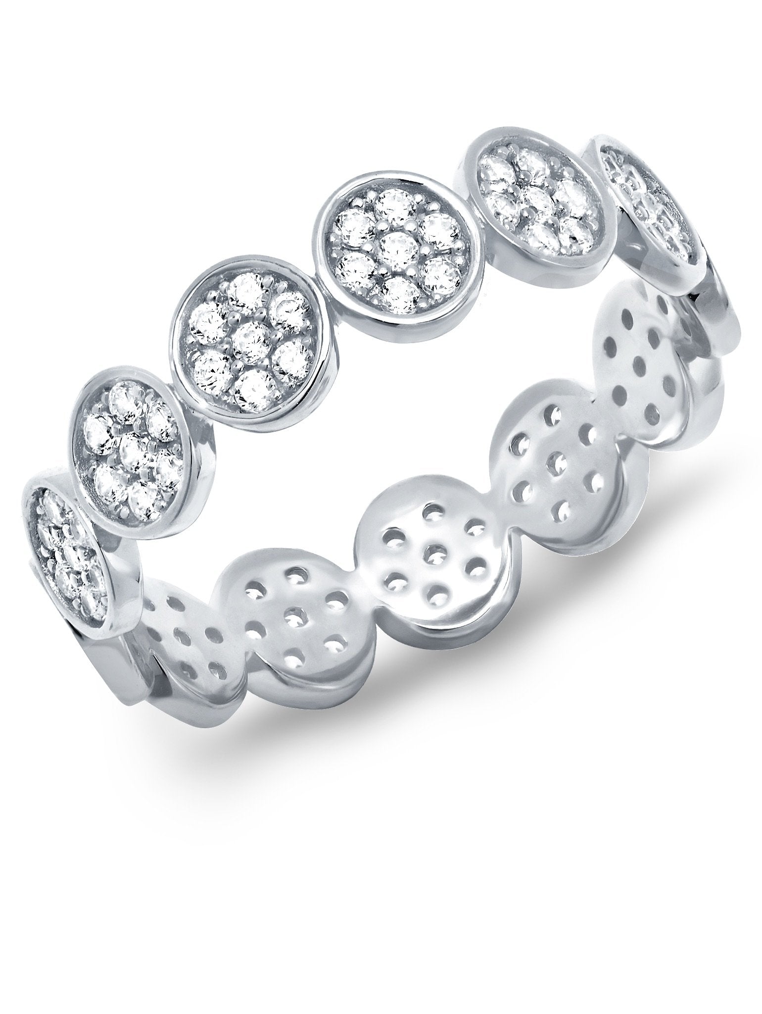 Infinity Eternity Band Finished in Pure Platinum - CRISLU