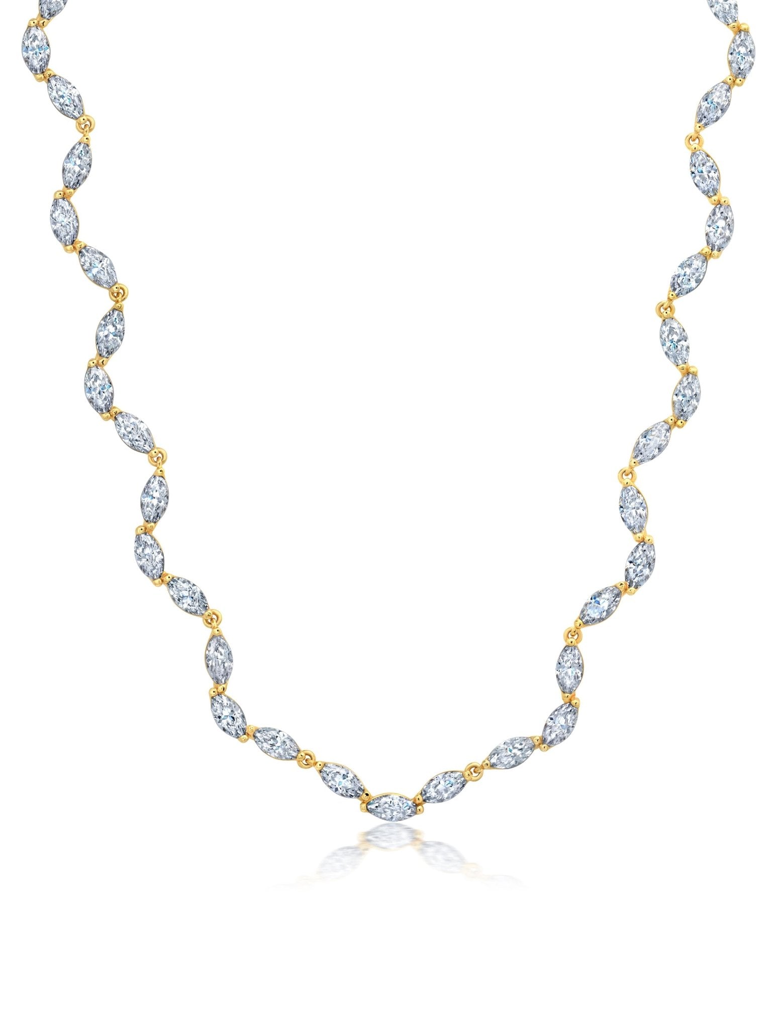 Marquis Cut 16'' Tennis Necklace - CRISLU