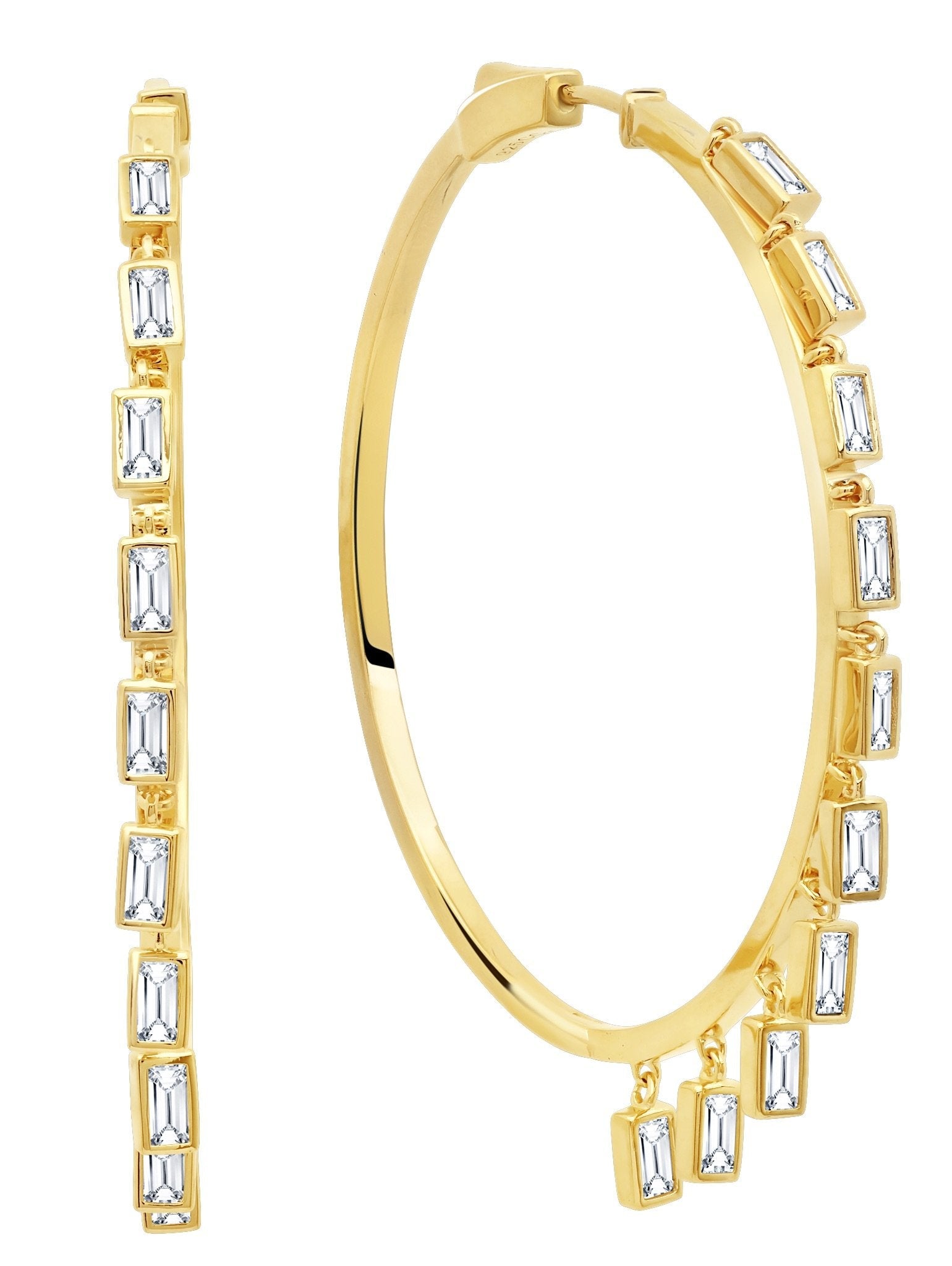Prism II Hoop Earrings Finished in 18kt Yellow Gold - CRISLU
