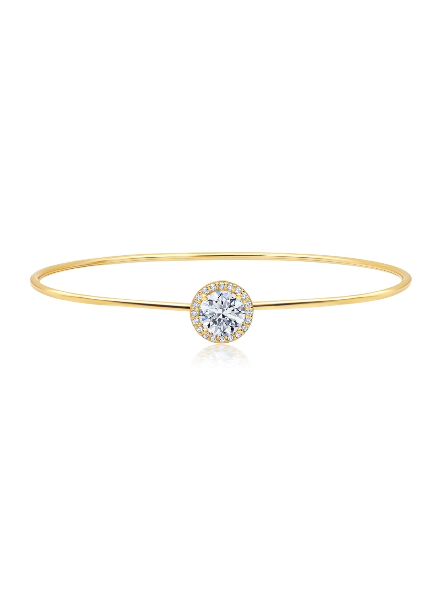 Round Solitaire Bangle - CRISLU