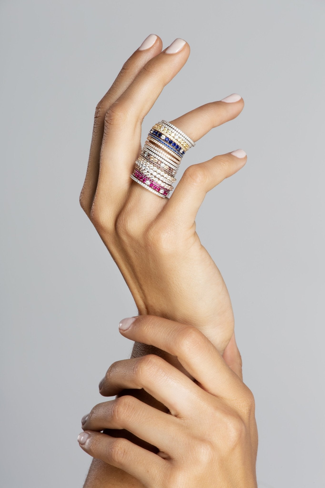 Sapphire and Clear Stunning Stacks Set - CRISLU