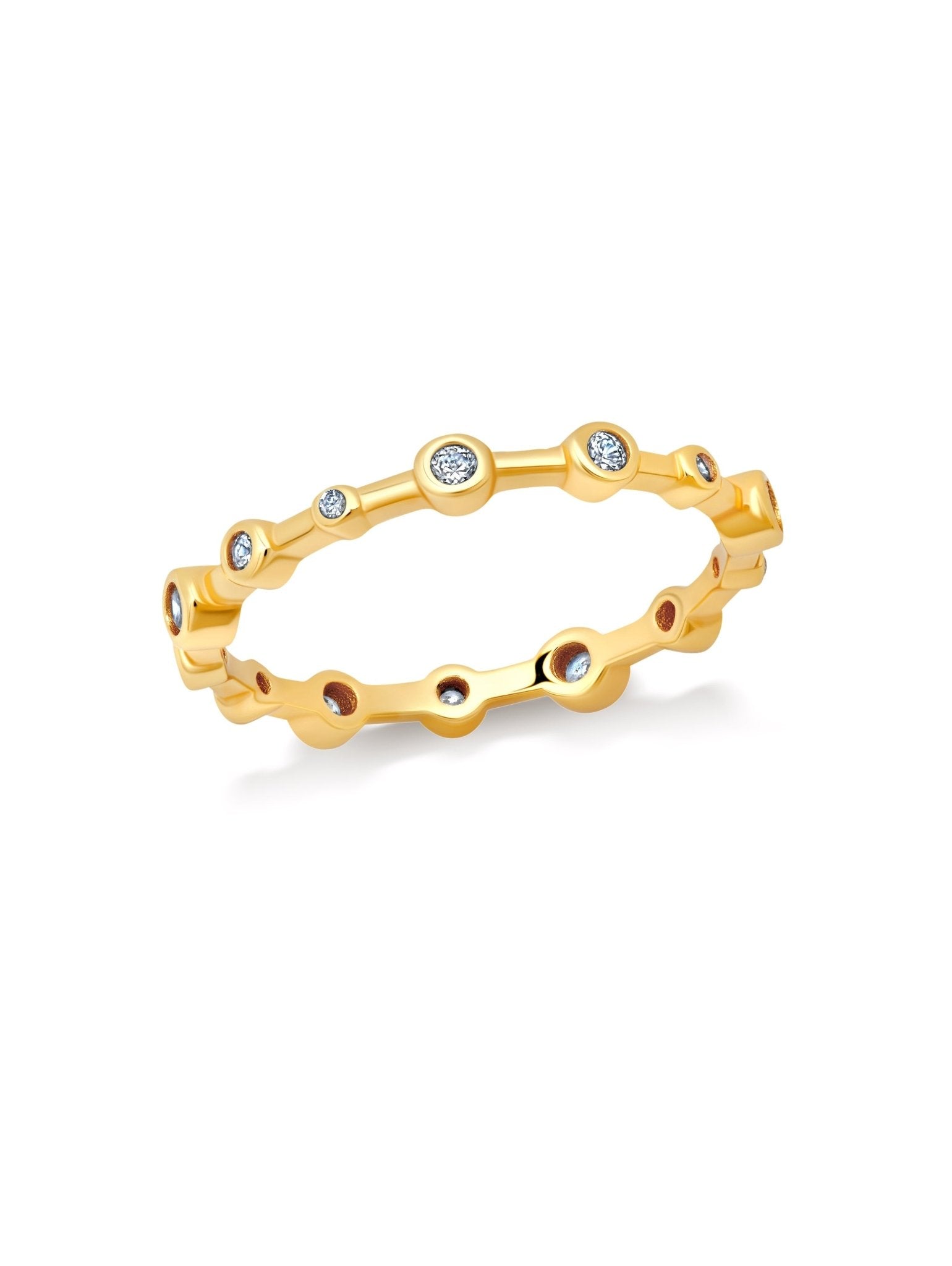 Single Row Bezel Shimmer Eternity Ring - CRISLU