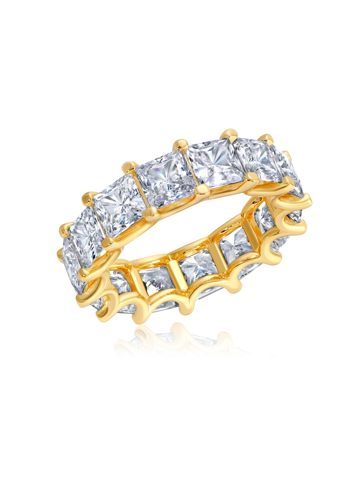 Square Princess Prong Set Eternity Ring - CRISLU